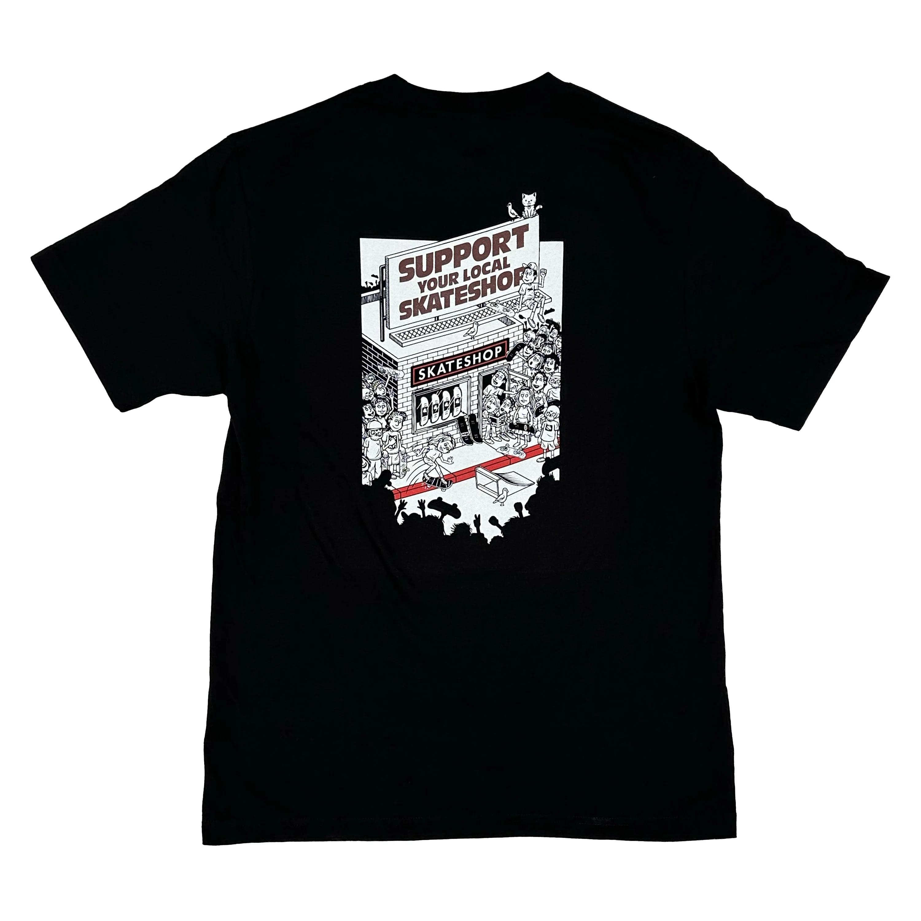 BLUETILE X SKATE SHOP DAY STORE FRONT TEE BLACK