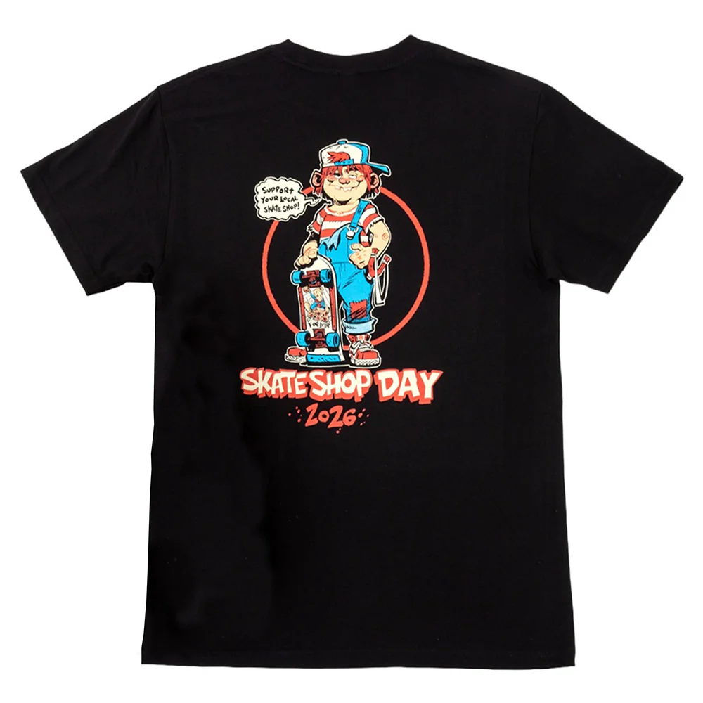 BLUETILE X SKATESHOP DAY BABY BLAIN TEE BLACK