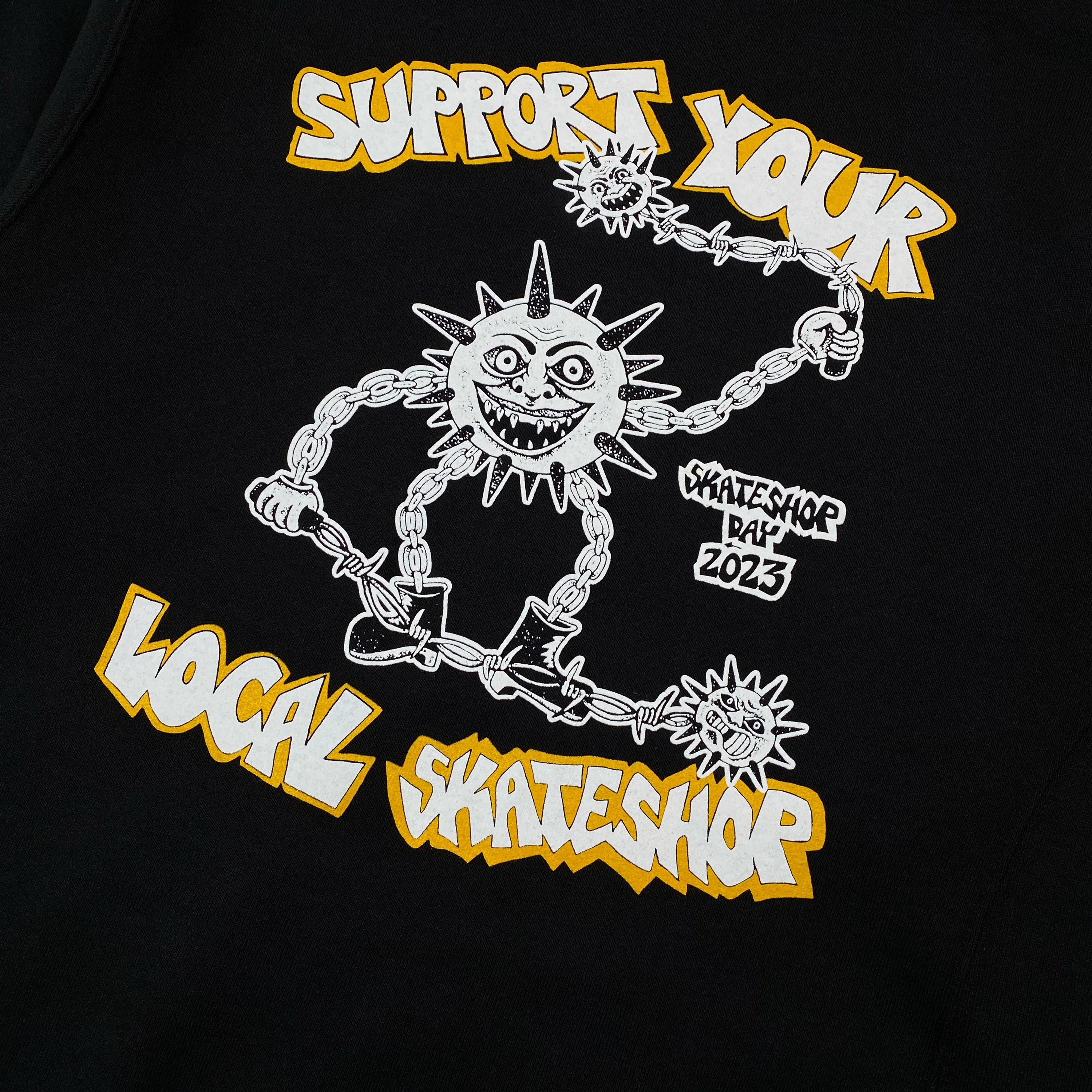 BLUETILE X SKATESHOPDAY HOODIE BLACK - Image 4