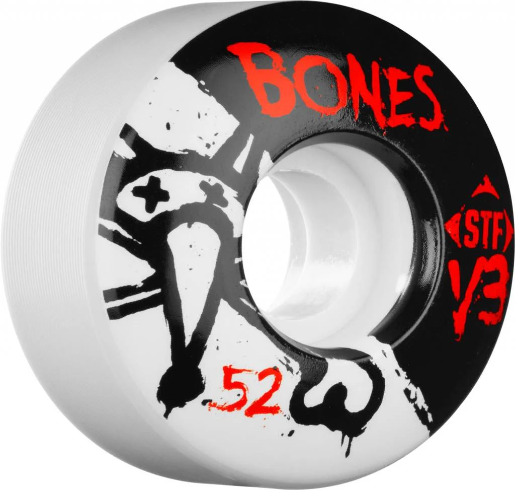 BONES WHEELS STF V3 , WHITE /BLACK