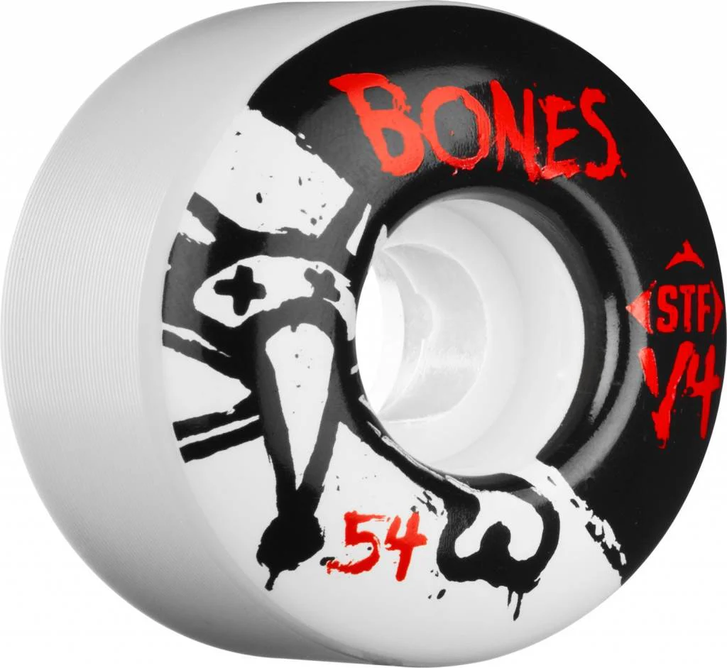 BONES WHEELS STF V4 , WHITE /BLACK