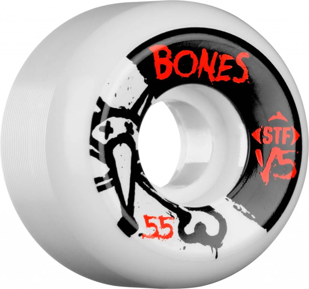 BONES WHEELS STF V5 , WHITE /BLACK