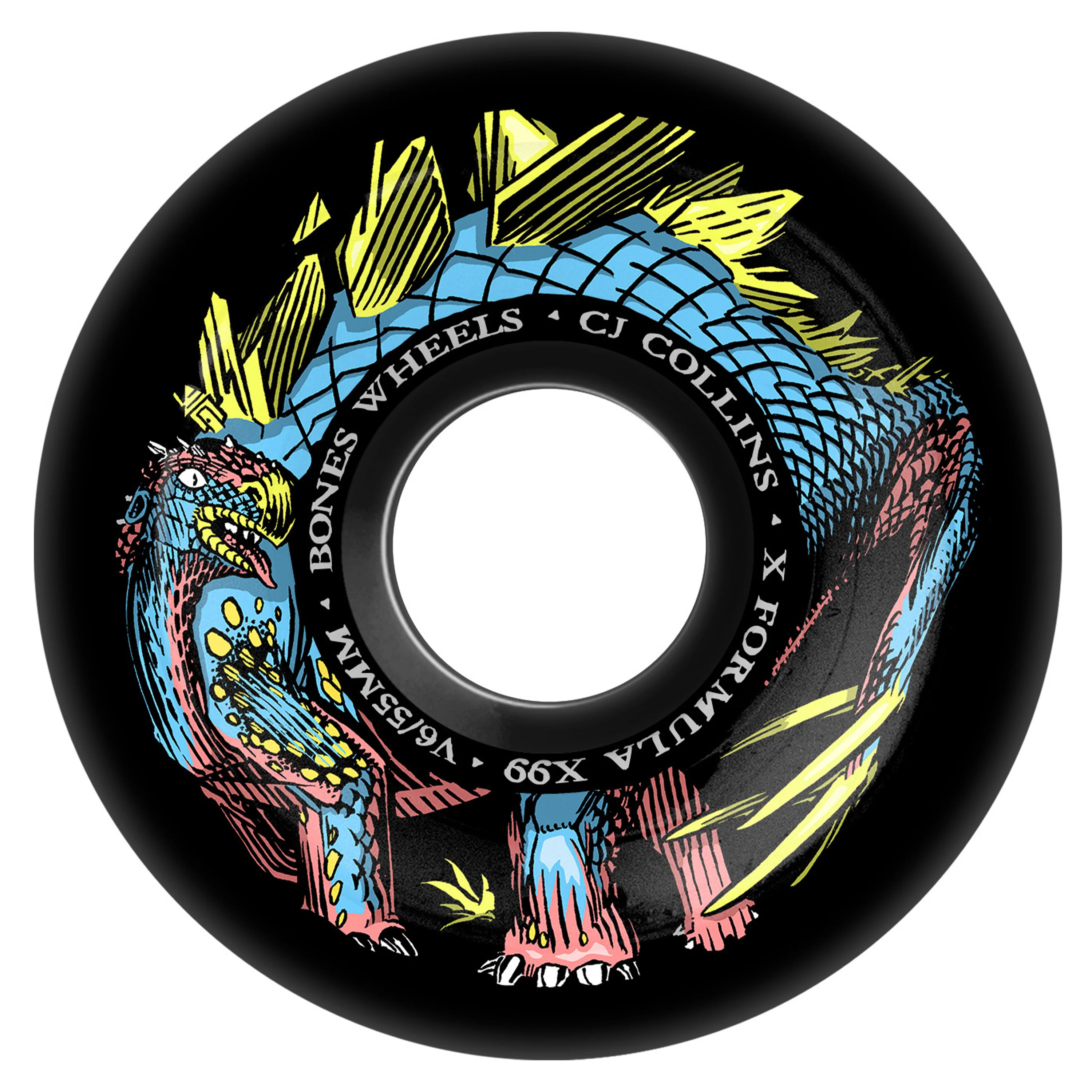BONES X-FORMULA COLLINS V6 WIDECUT 55MM 99A DINO-SORTAS BLACK