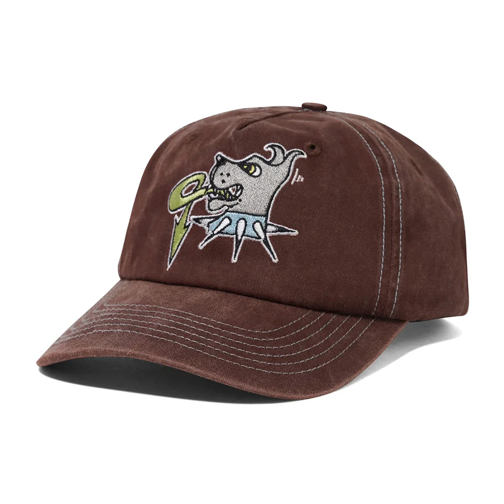 BUTTER CANINE 5 PANEL CAP WASHED BROWN