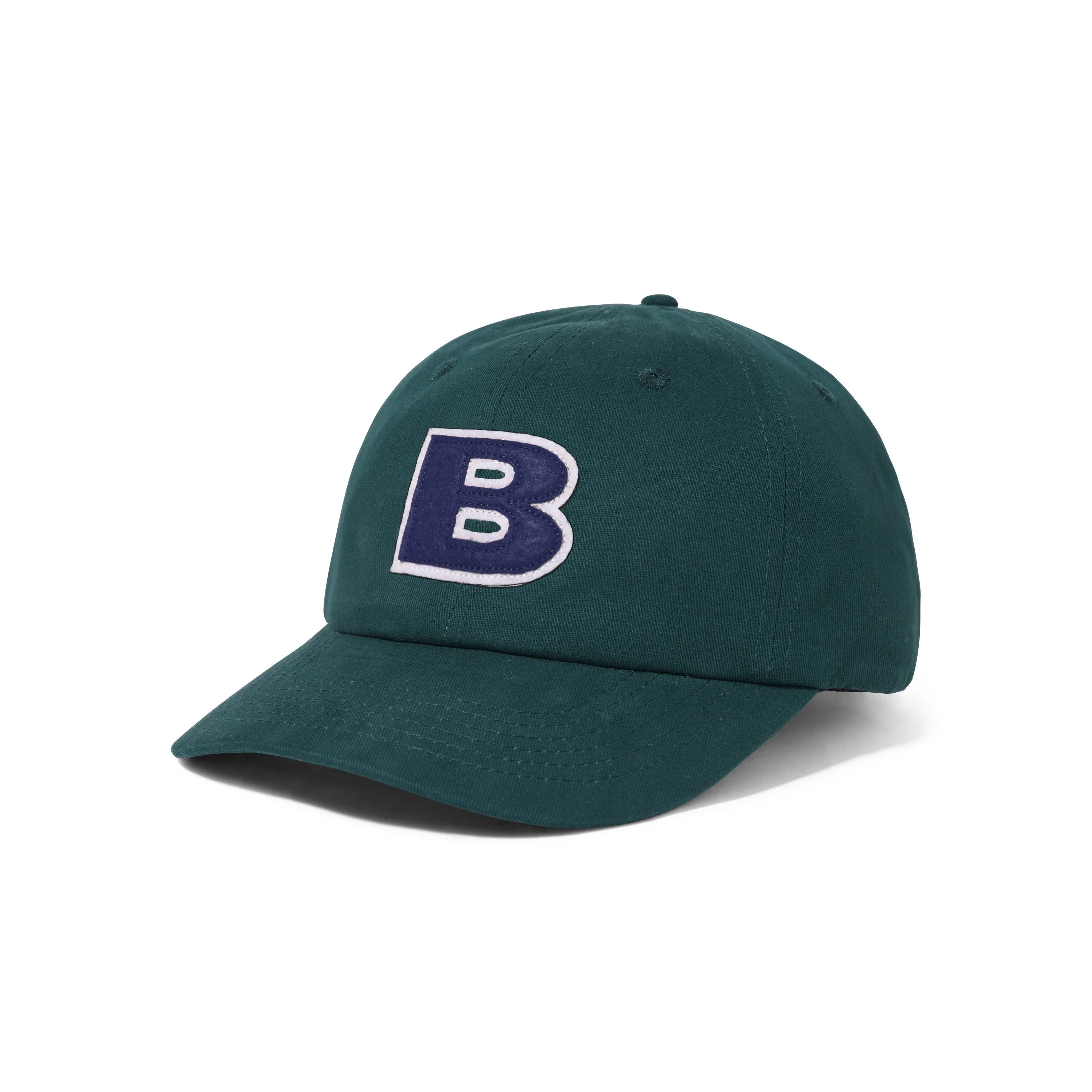 BUTTER GOODS B LOGO 6 PANEL HAT FOREST