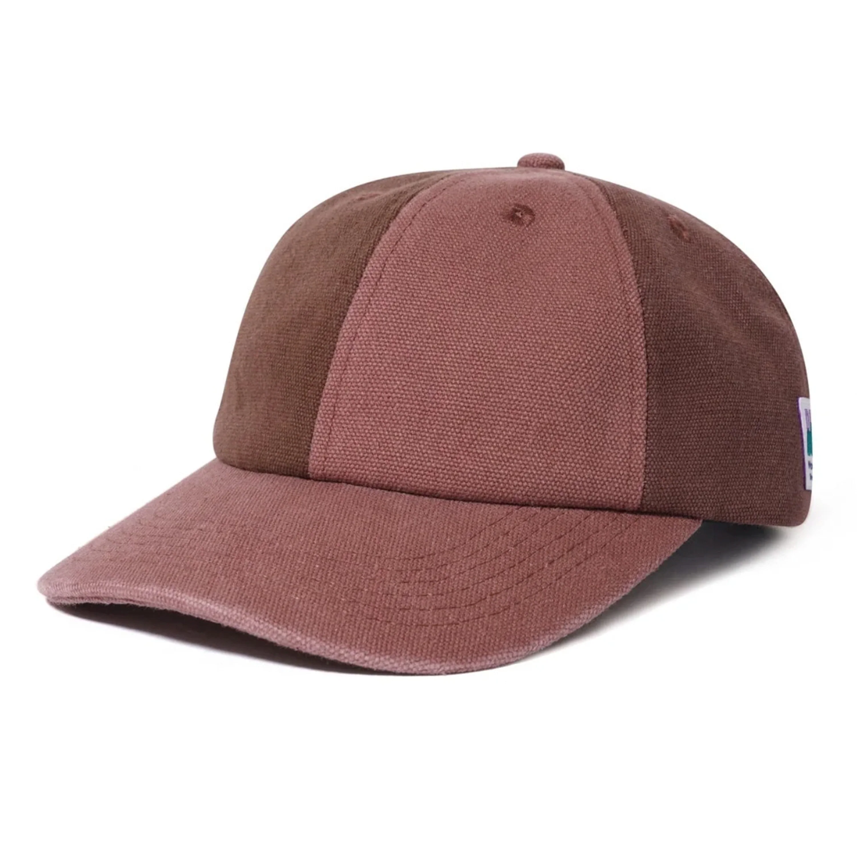 BUTTER GOODS PATCHWORK 6 PANEL HAT WASHED BURGUNDY