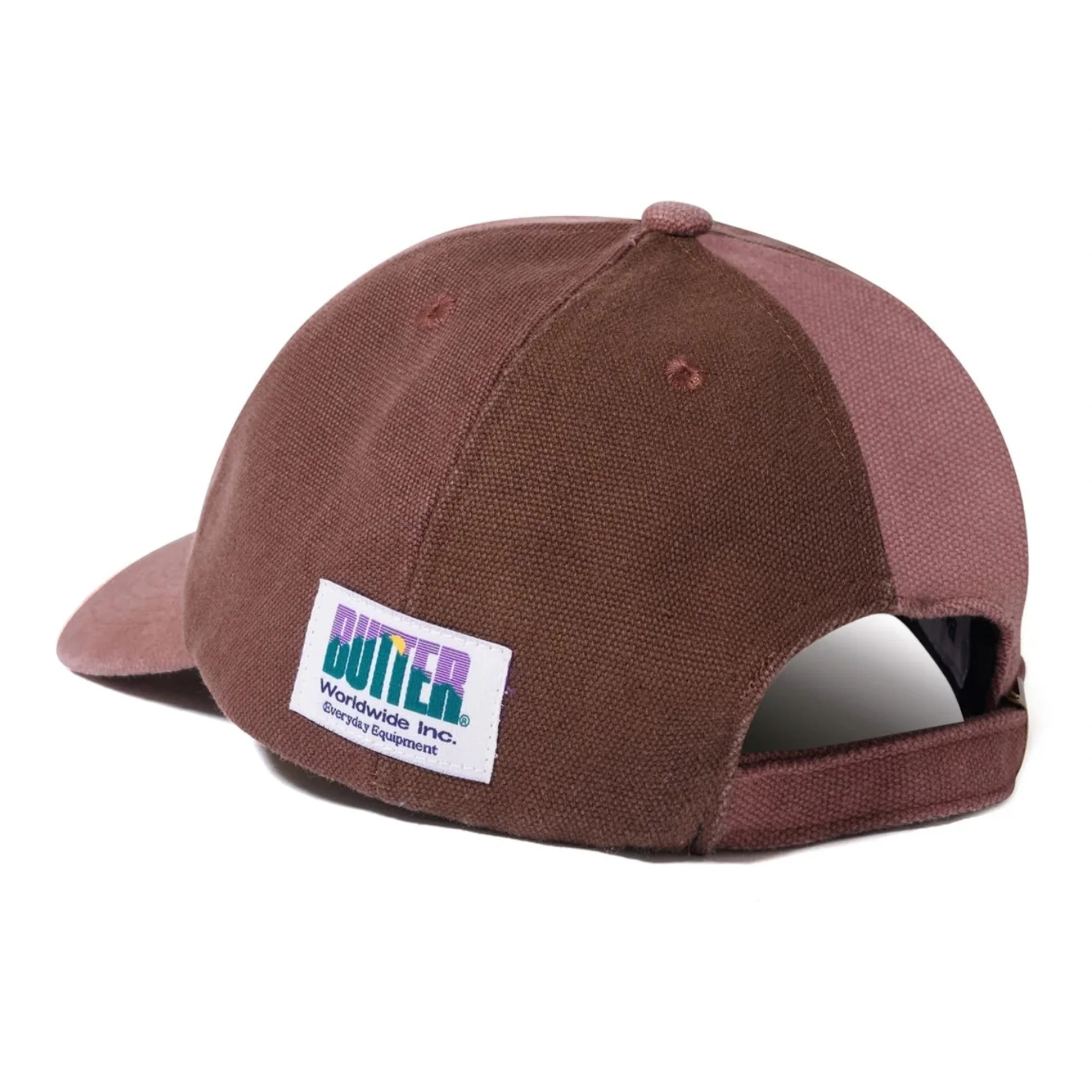 BUTTER GOODS PATCHWORK 6 PANEL HAT WASHED BURGUNDY - Image 2