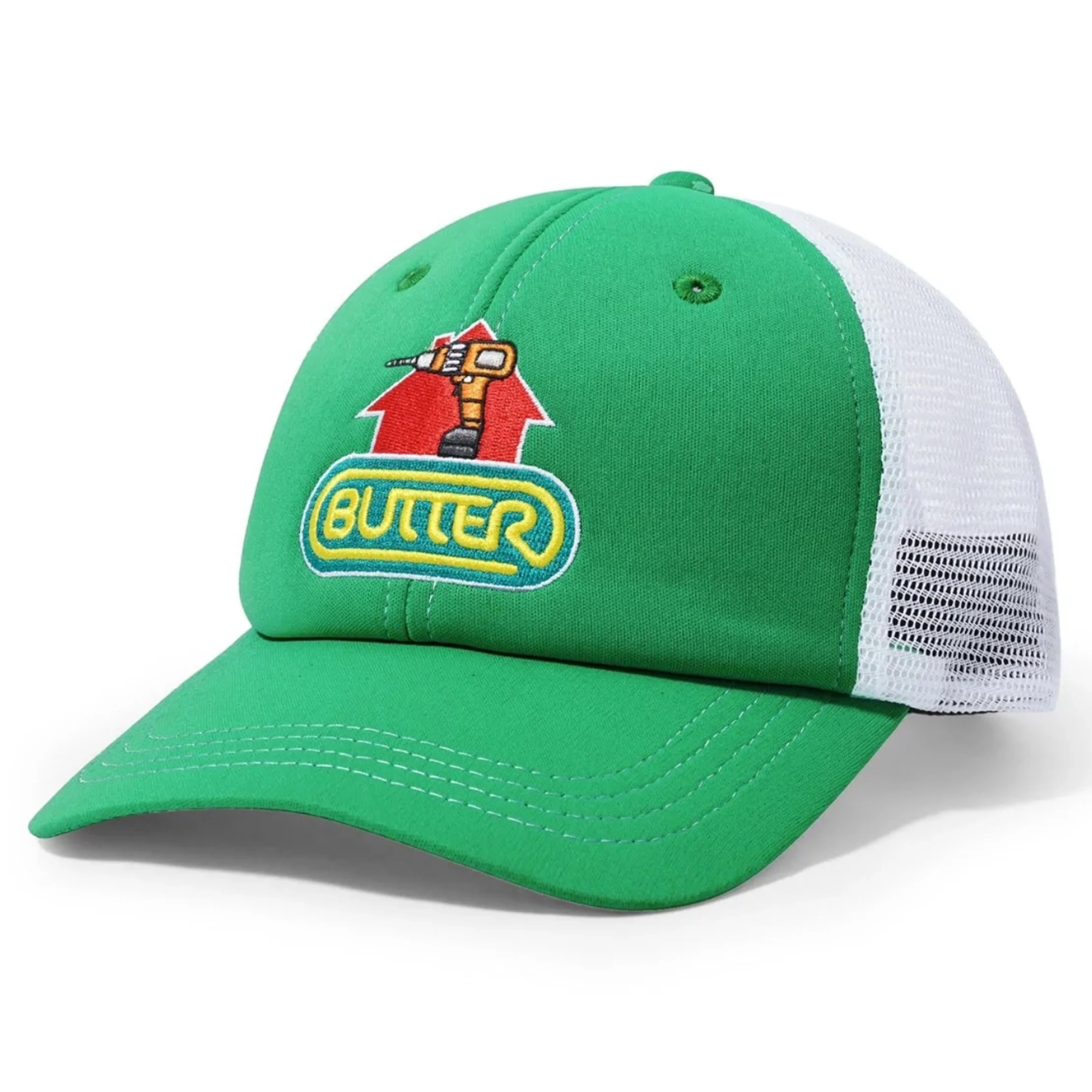 BUTTER GOODS DRILL TRUCKER CAP KELLY GREEN