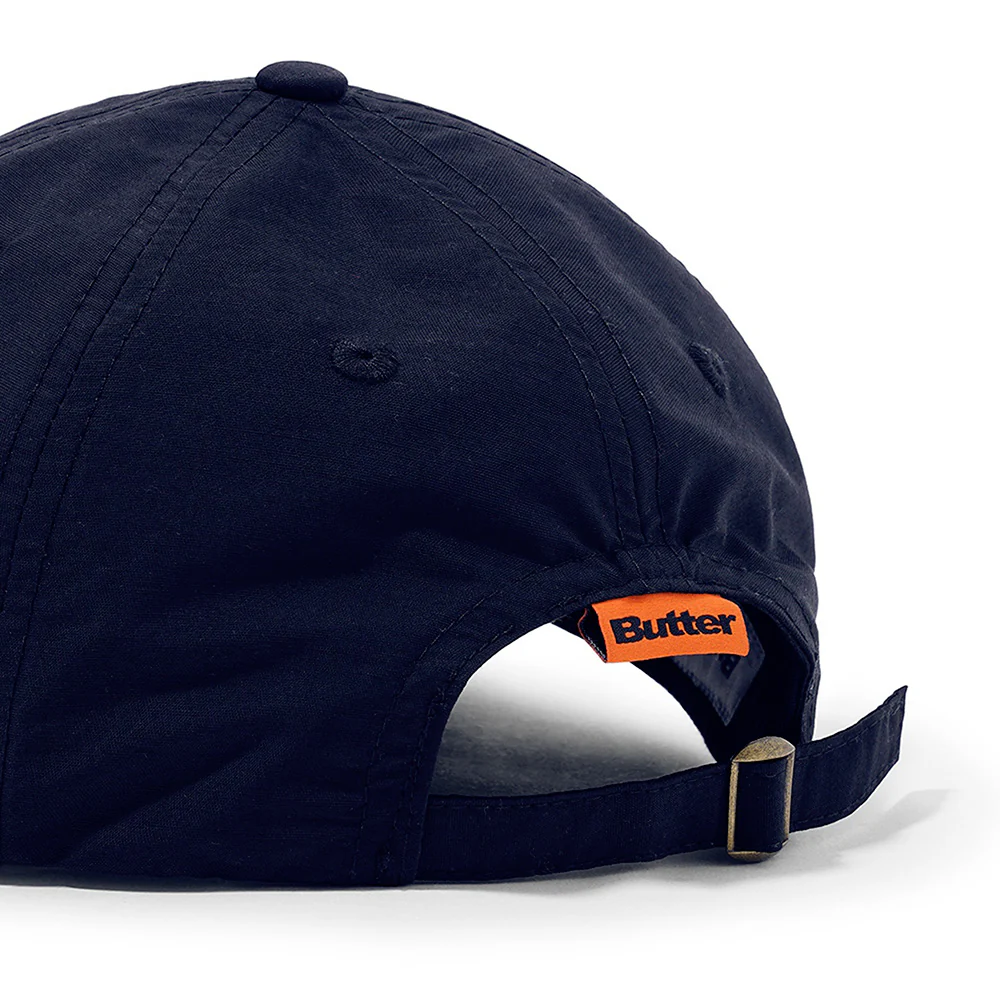 BUTTER GOODS FLAME 6 PANEL CAP NAVY - Image 2