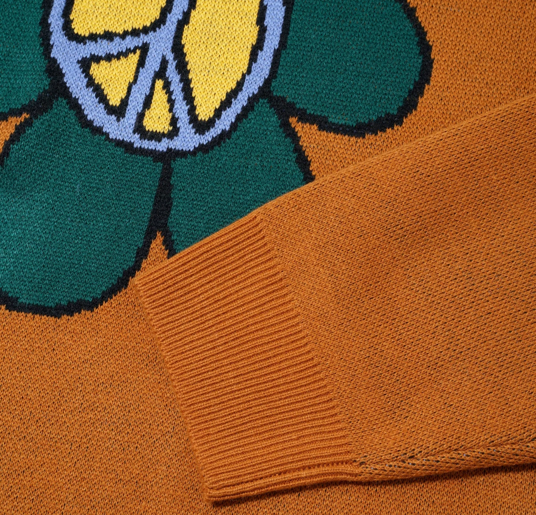 BUTTER GOODS FLOWER KNIT SWEATER RUST - Image 2