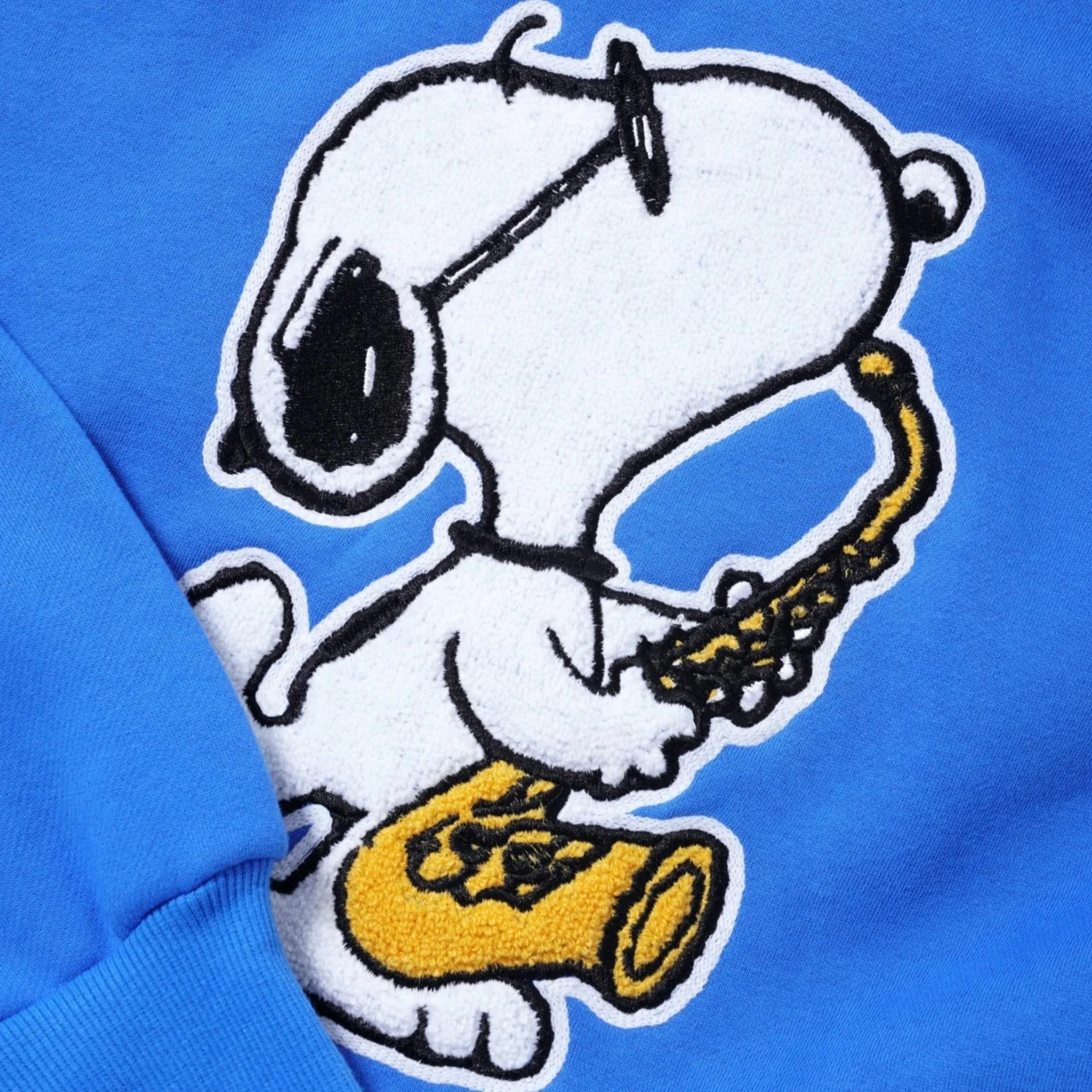 BUTTER GOODS JAZZ CHENILLE APPLIQUE HOODIE ROYAL BLUE - Image 2