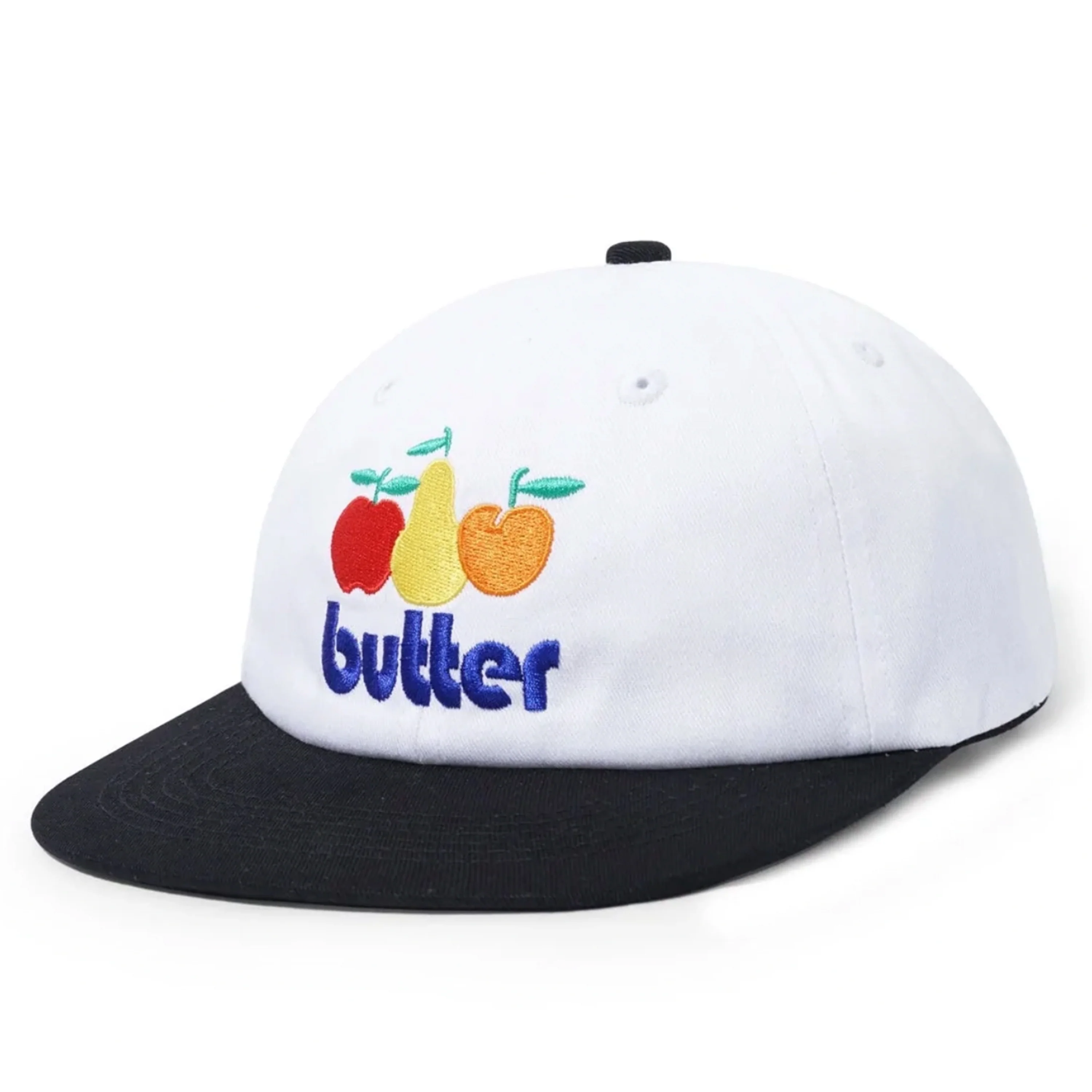 BUTTER GOODS ORCHARD 6 PANEL CAP WHITE / BLACK