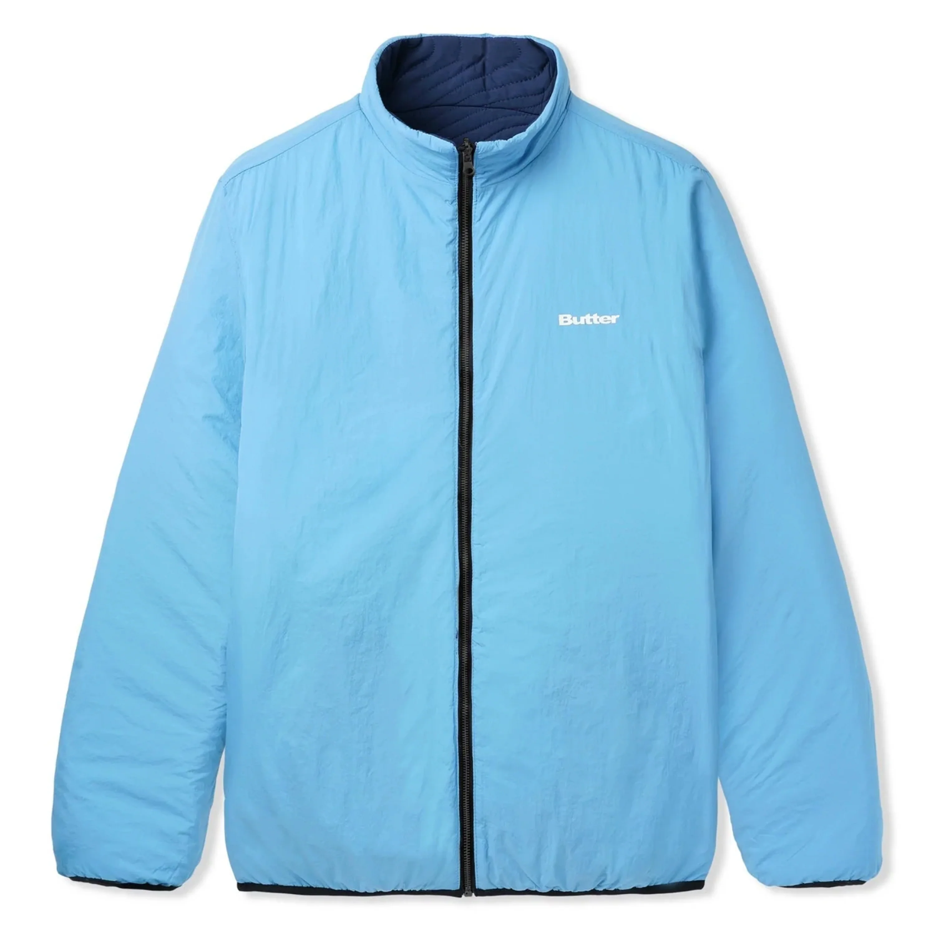 BUTTER GOODS QUILTED REVERSIBLE JACKET NAVY/BLUE - Image 2