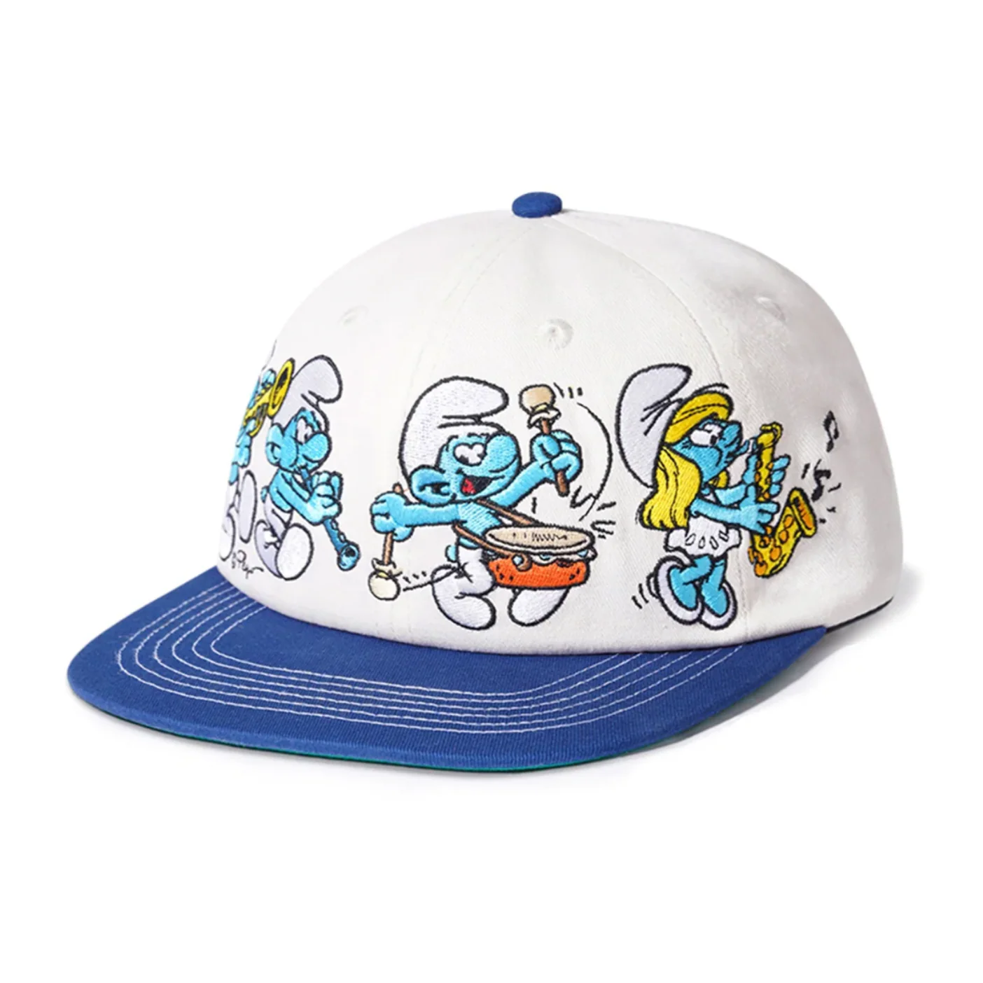 BUTTER GOODS X THE SMURFS BAND CAP CREAM / ROYAL