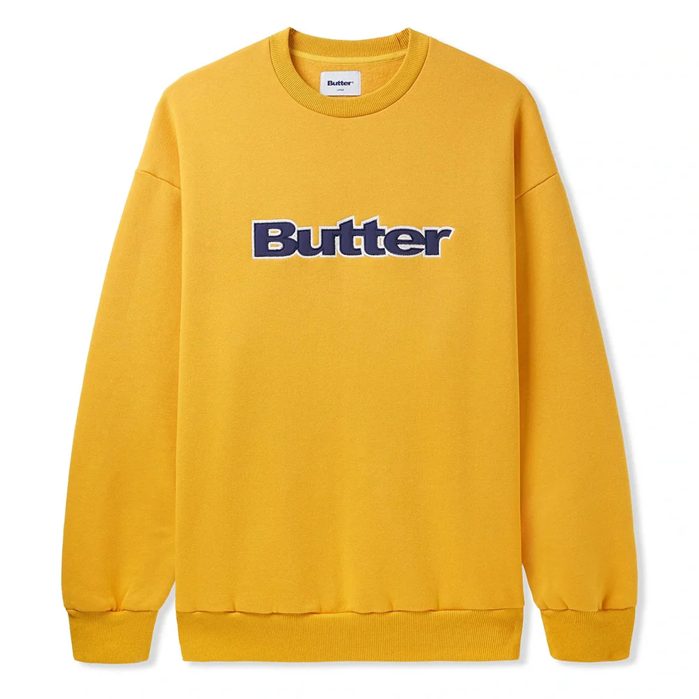 BUTTER LOGO CREWNECK SWEATSHIRT GOLD