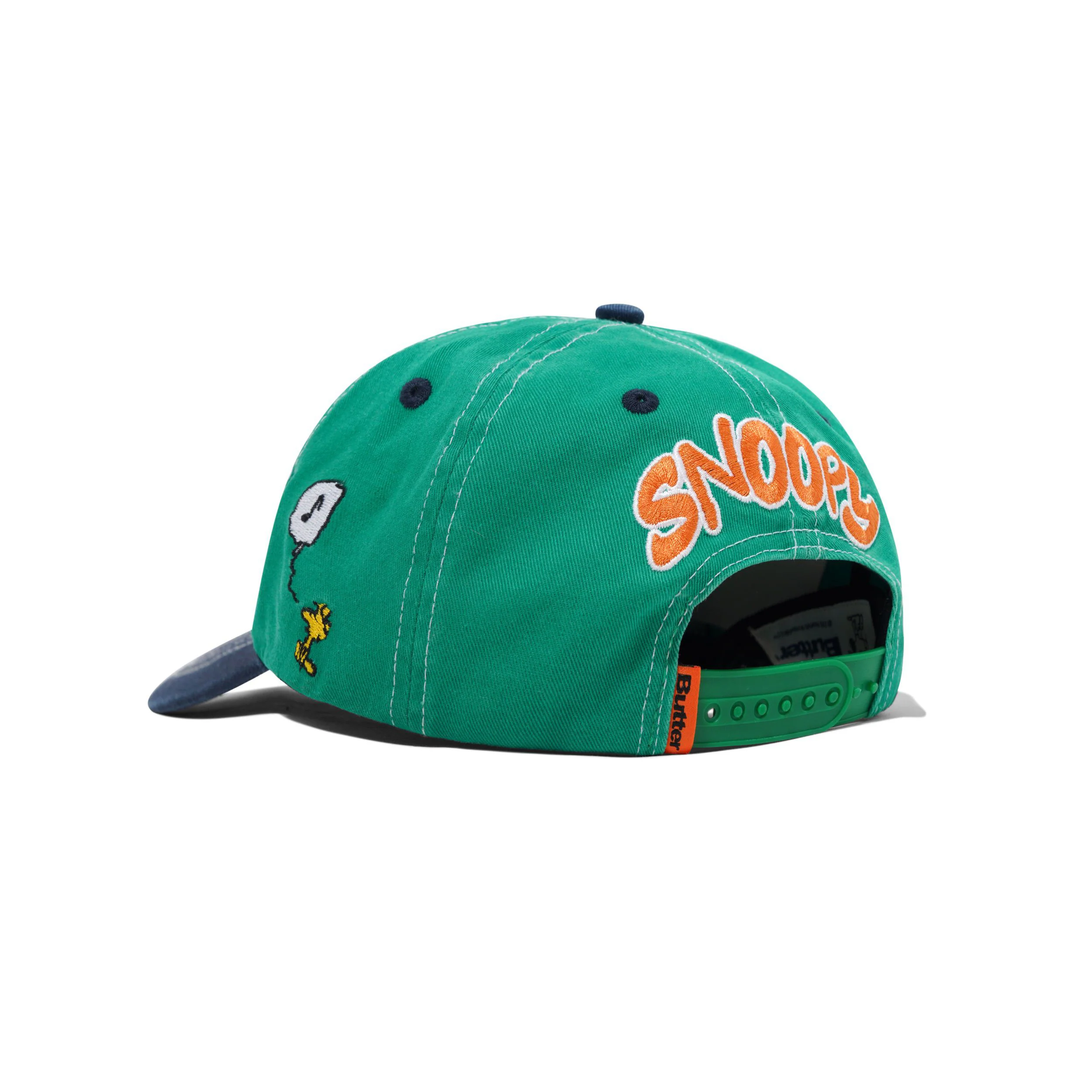 BUTTER X PEANUTS MUSIC SNAPBACK CAP WASHED KELLY GREEN / NAVY - Image 3