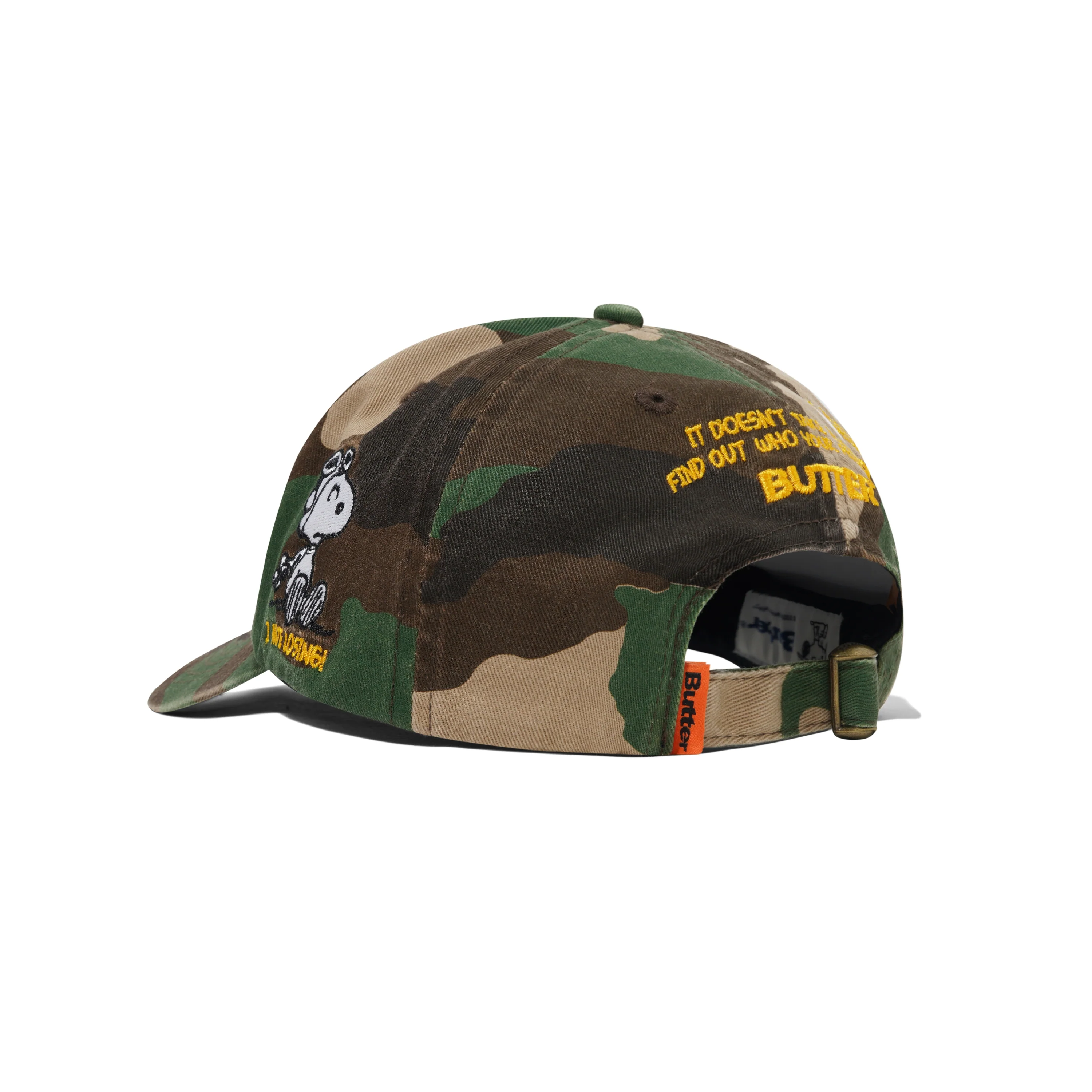 BUTTER X PEANUTS RATS 6 PANEL CAP WASHED CAMO - Image 2