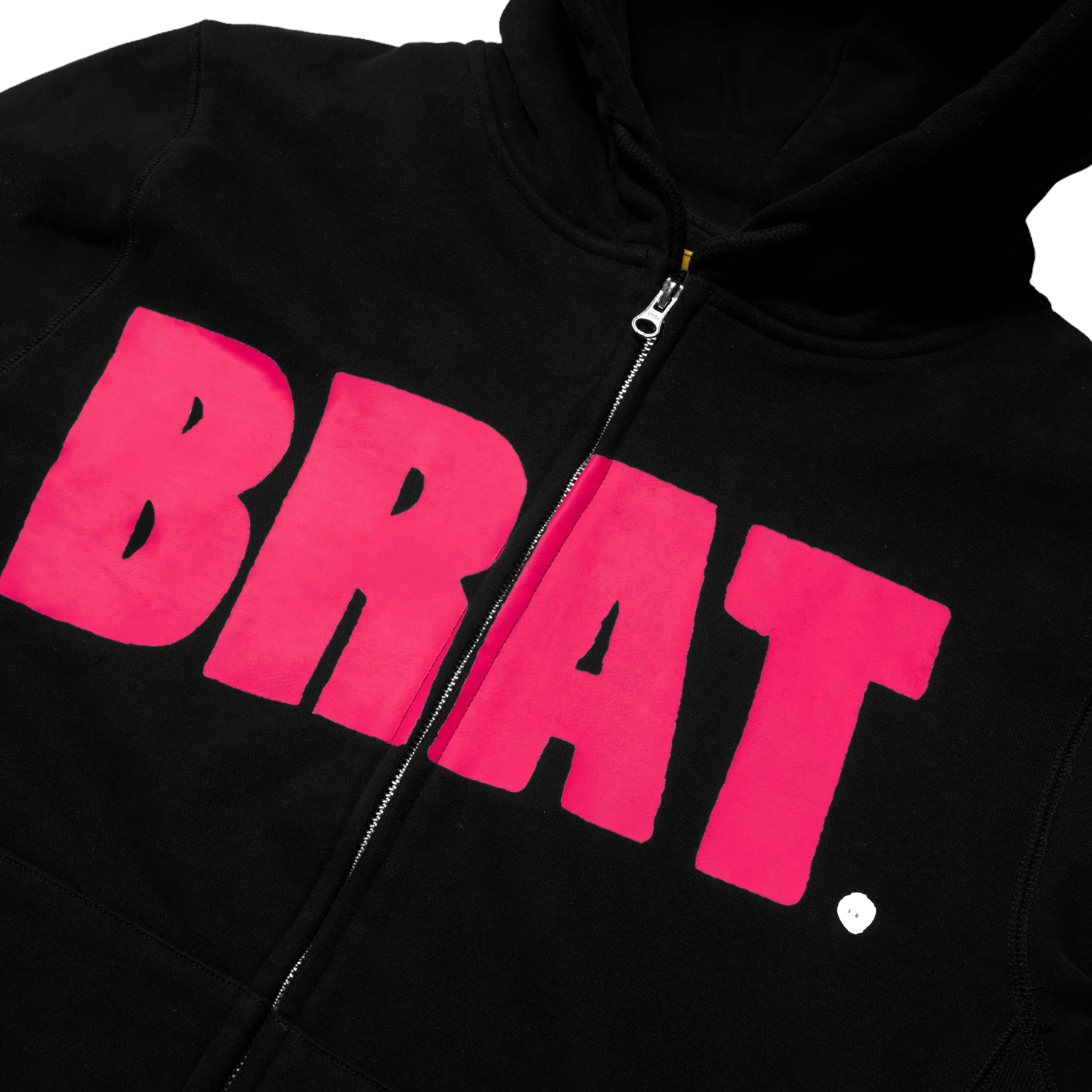 CARPET CO. BRAT LOGO ZIP HOODIE BLACK - Image 5