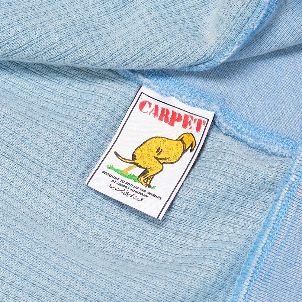CARPET CO. C-STAR DOUBLE ZIP THERMAL HOODIE BLUE - Image 3