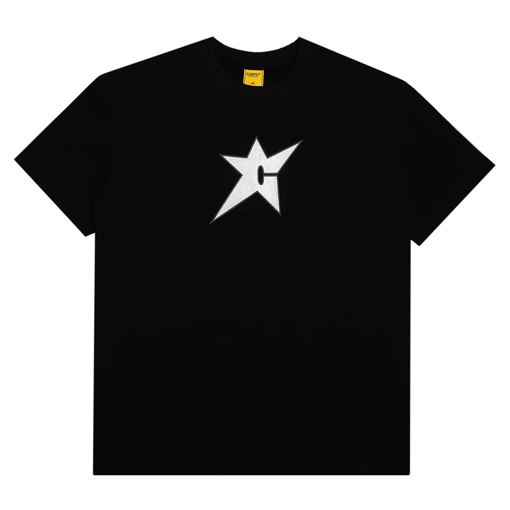CARPET CO. C-STAR TEE BLACK / SILVER