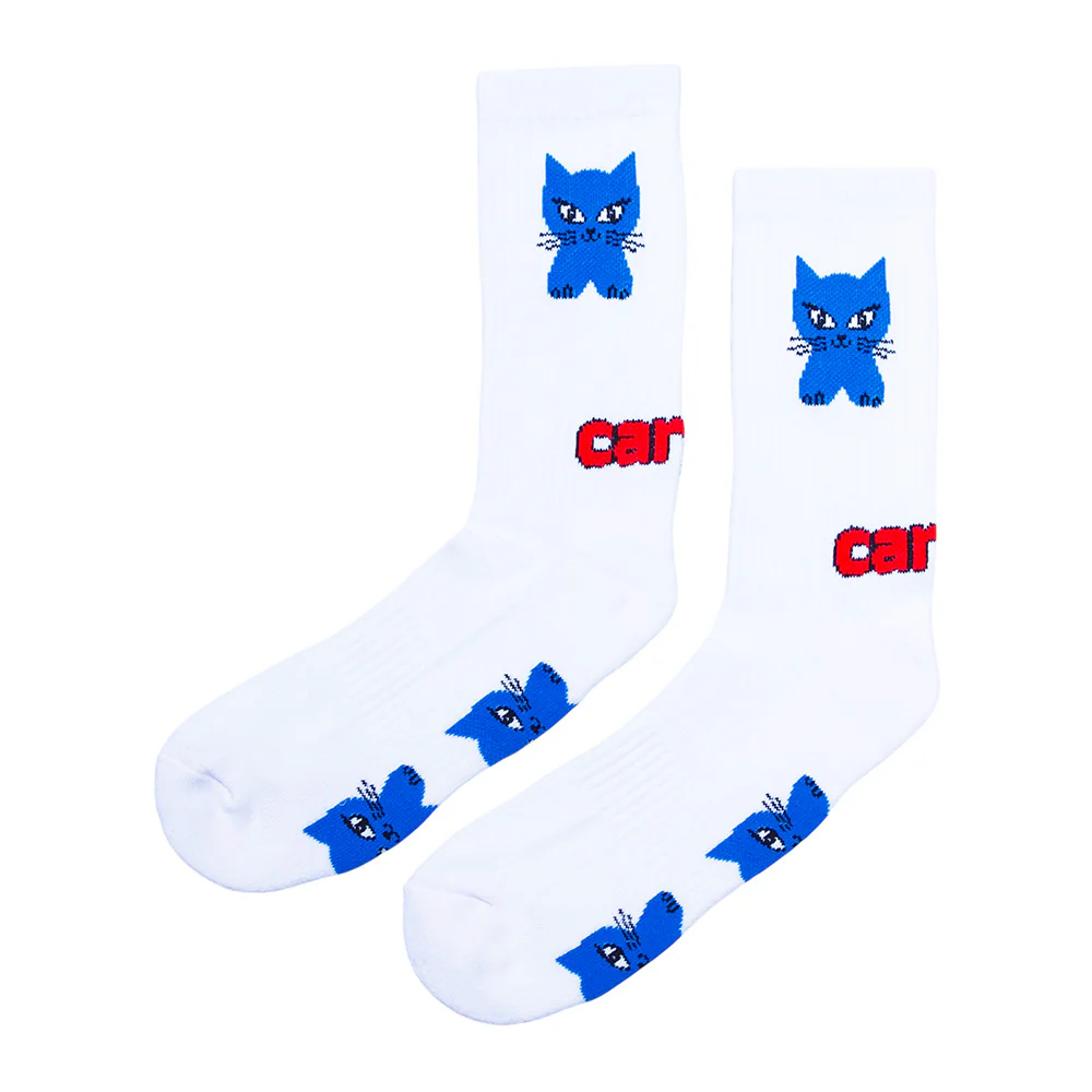 CARPET CO. CAT SOCK WHITE