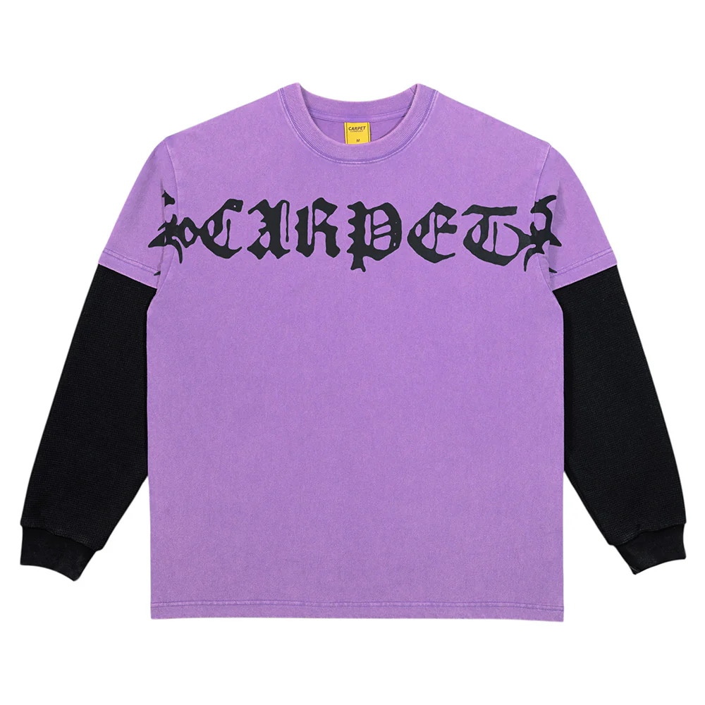CARPET CO. TRAMPSTAMP LONGSLEEVE PURPLE / BLACK