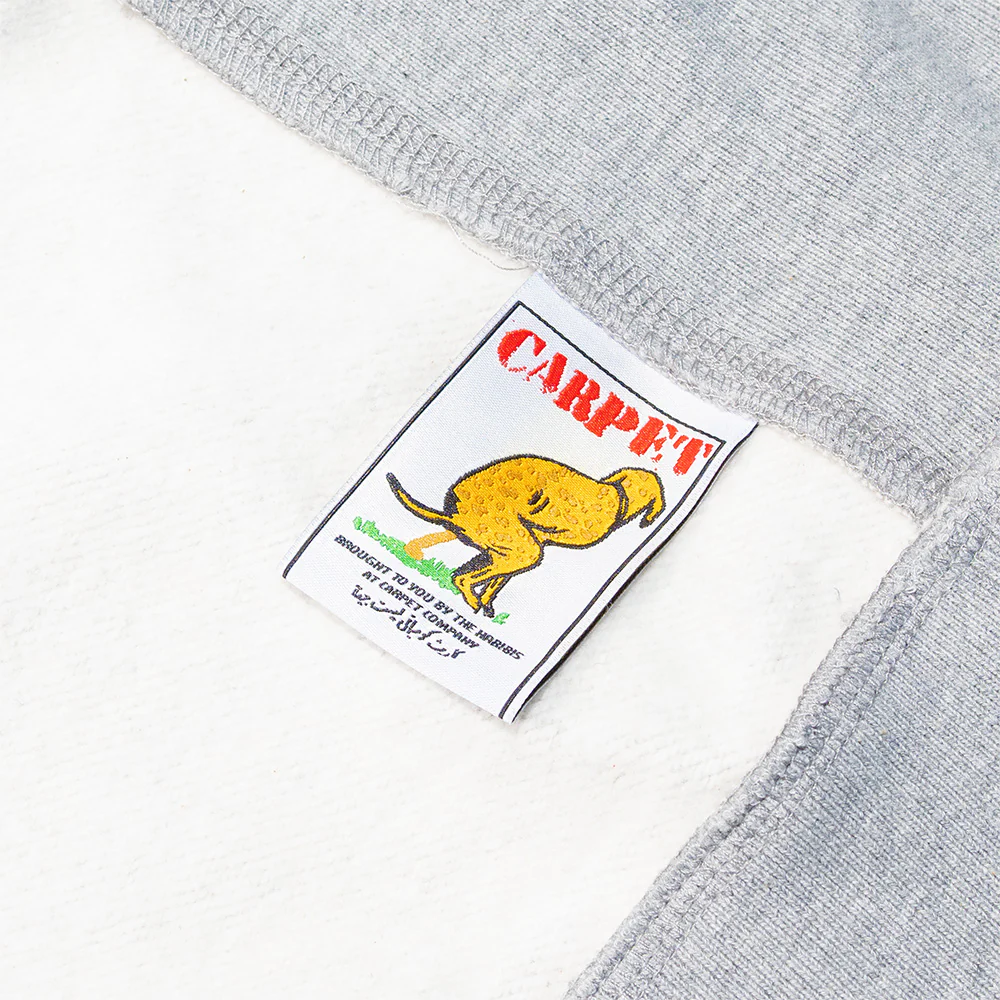 CARPET CO. VARSITY ZIP HOODIE HEATHER GREY - Image 3