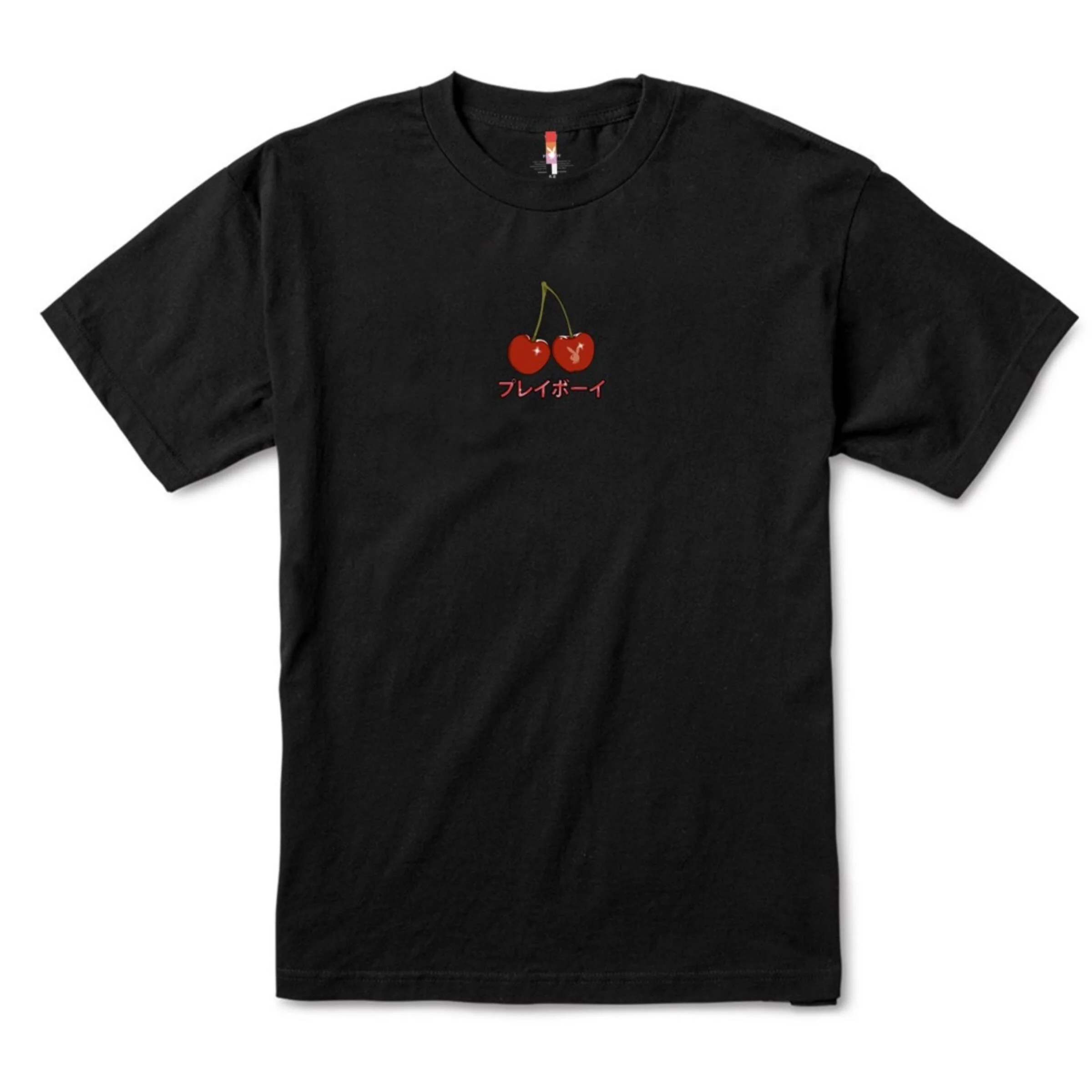 COLOR BARS PLAYBOY CHERRY MARTINI TEE BLACK