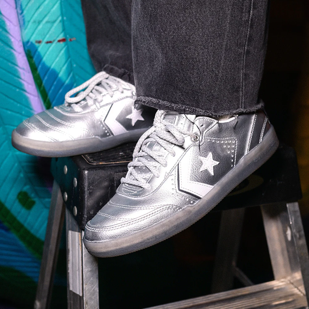 CONVERSE CONS LOUIE LOPEZ PRO 2 LEATHER SILVER / WHITE - Image 2