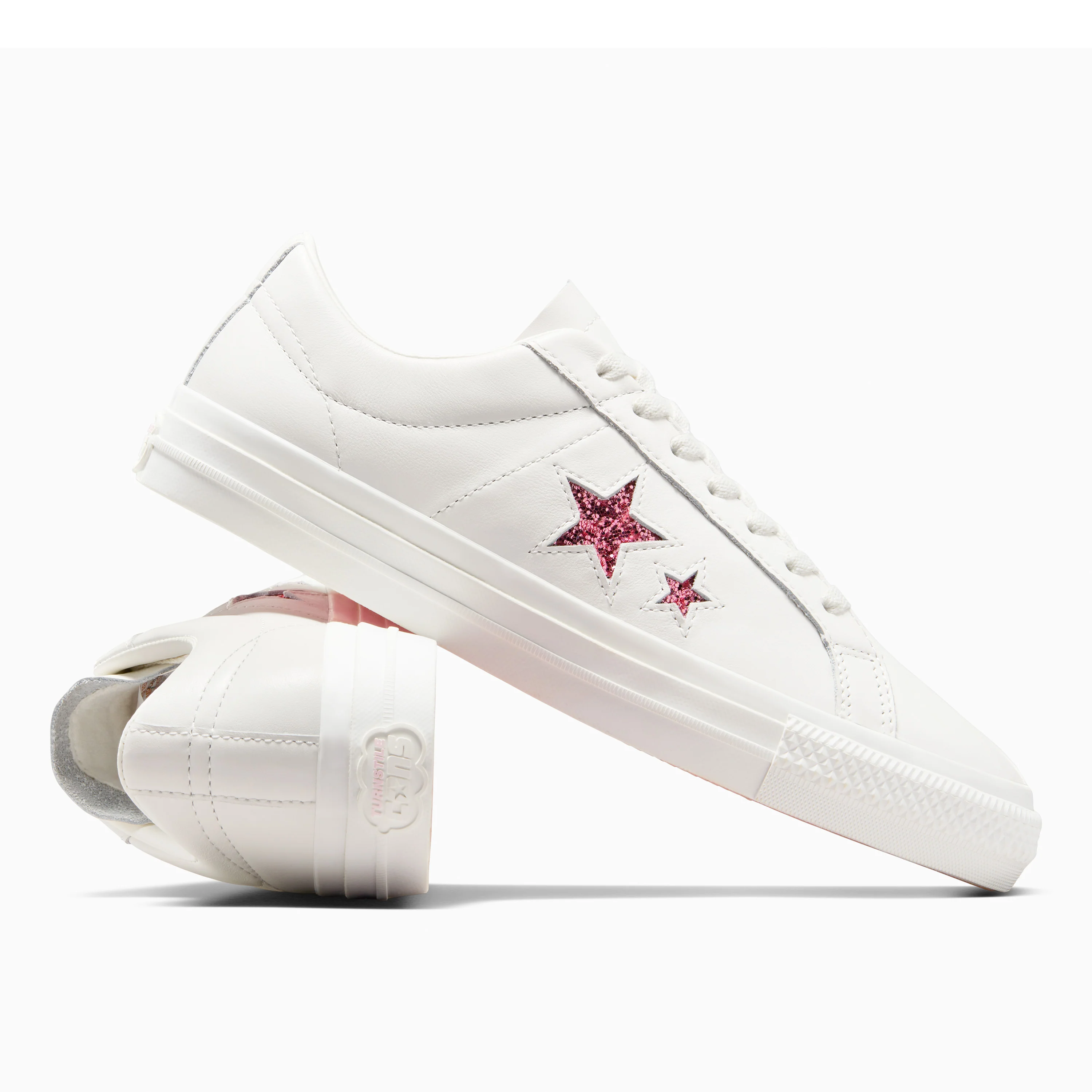 CONVERSE x TURNSTILE ONE STAR PRO OX WHITE / PINK - Image 2