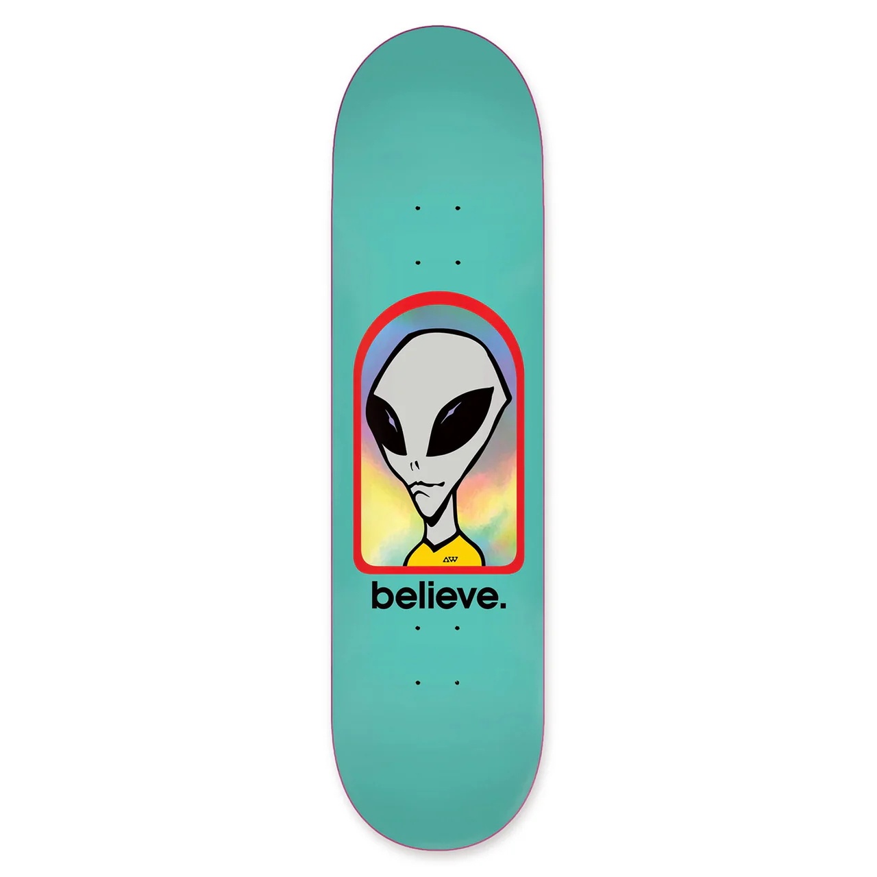 ALIEN WORKSHOP BELIEVE TEAL HOLO 8.0