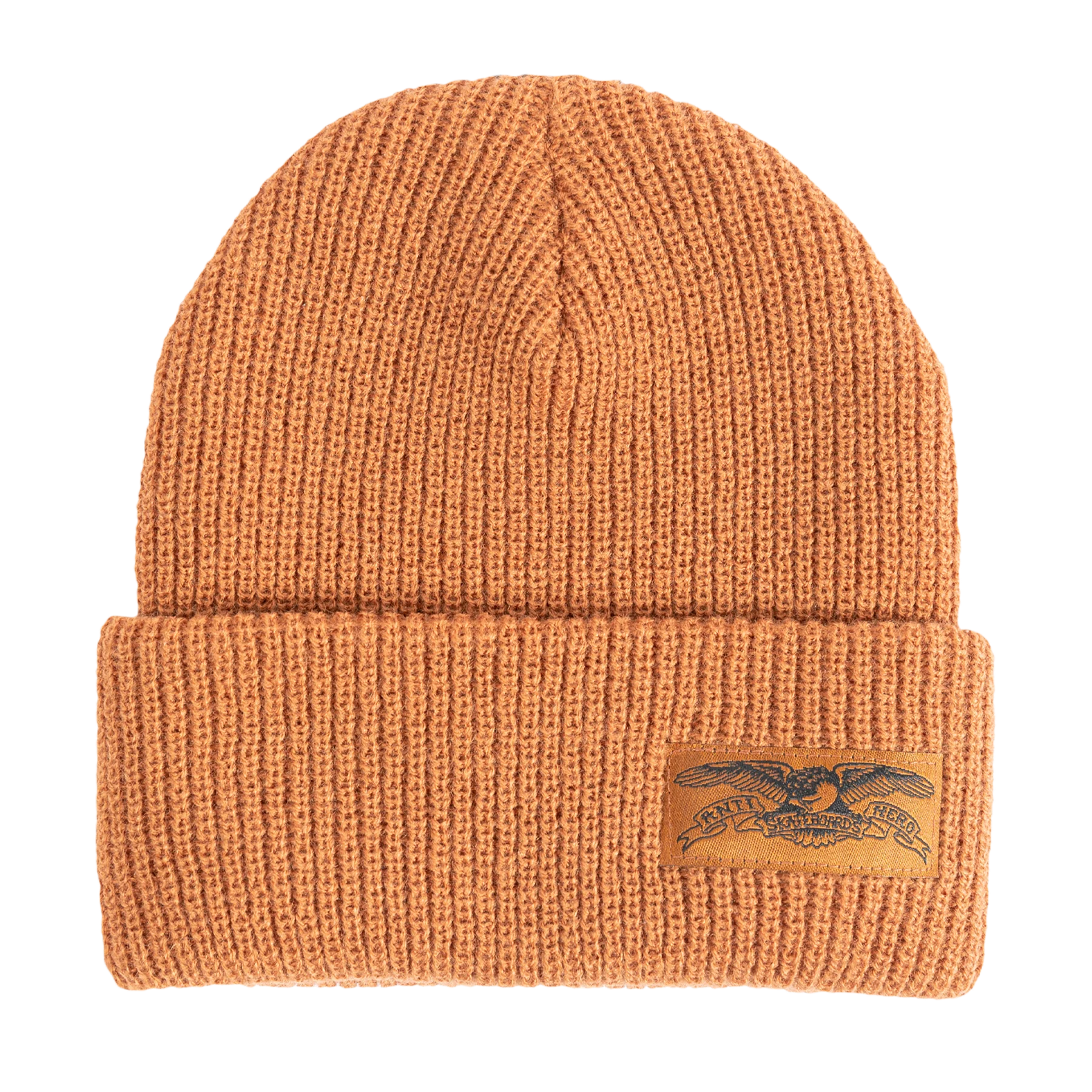 ANTIHERO STOCK EAGLE LABEL BEANIE BROWN