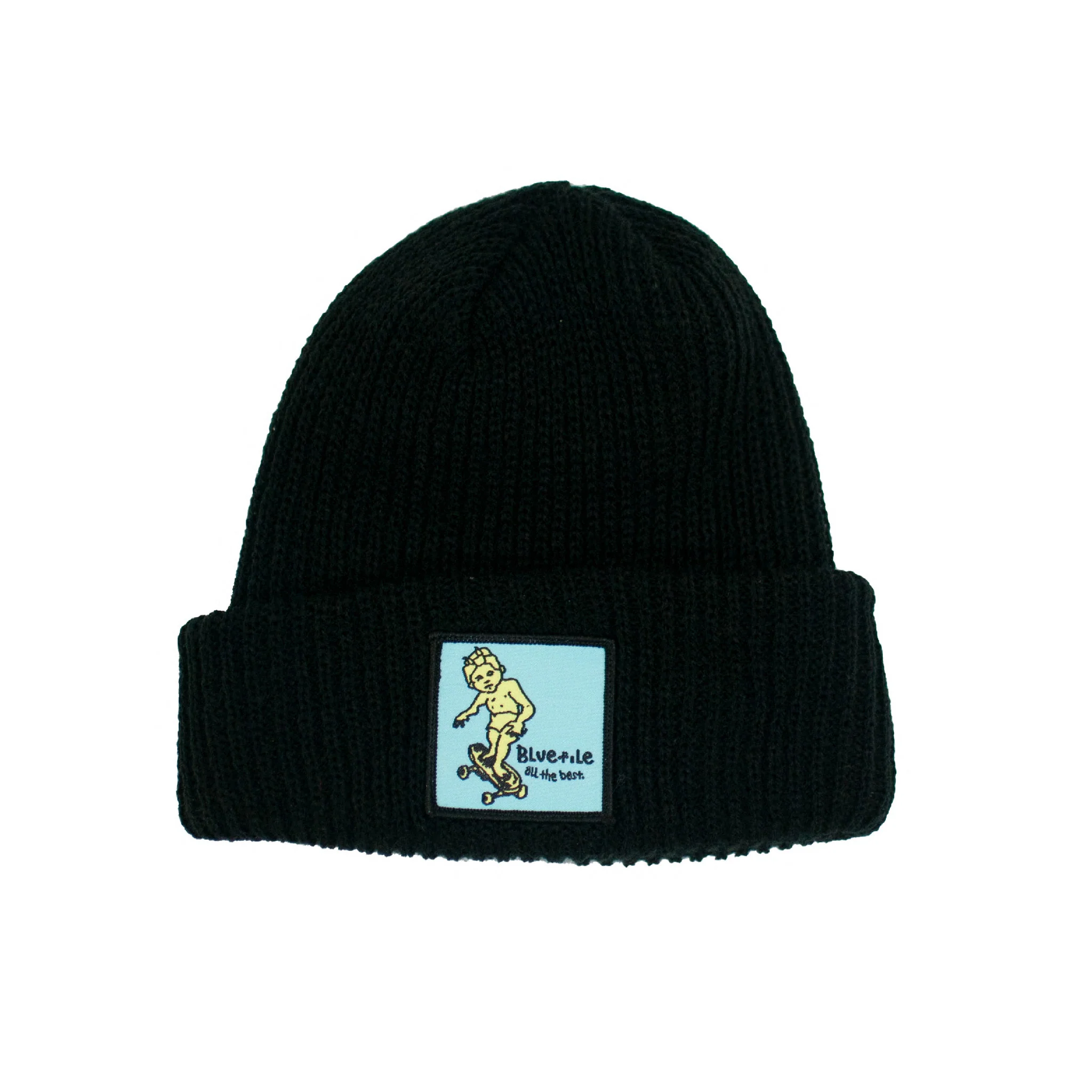 BLUETILE X GONZ SKETCHY PATCH BEANIE BLACK