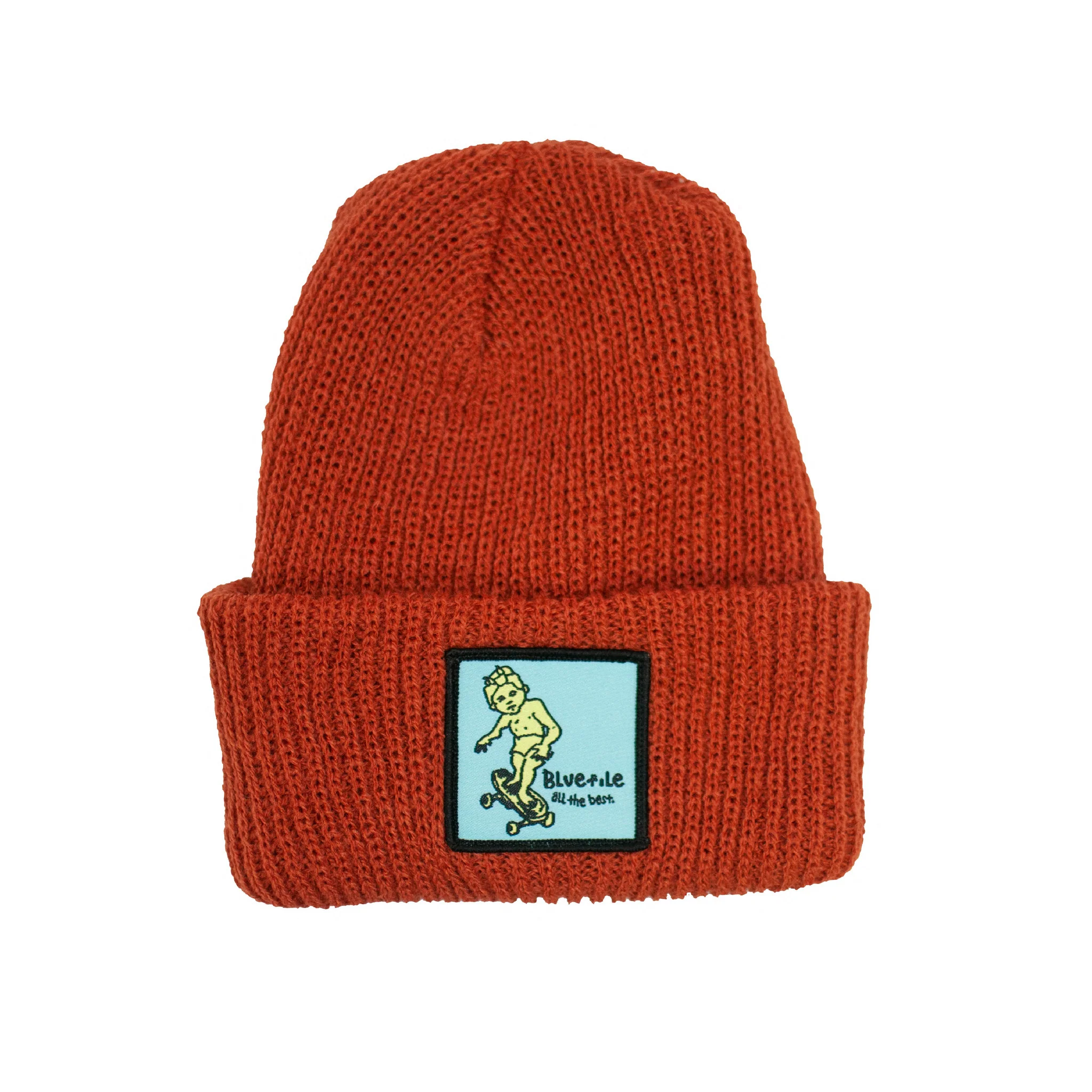BLUETILE X GONZ SKETCHY PATCH BEANIE ORANGE