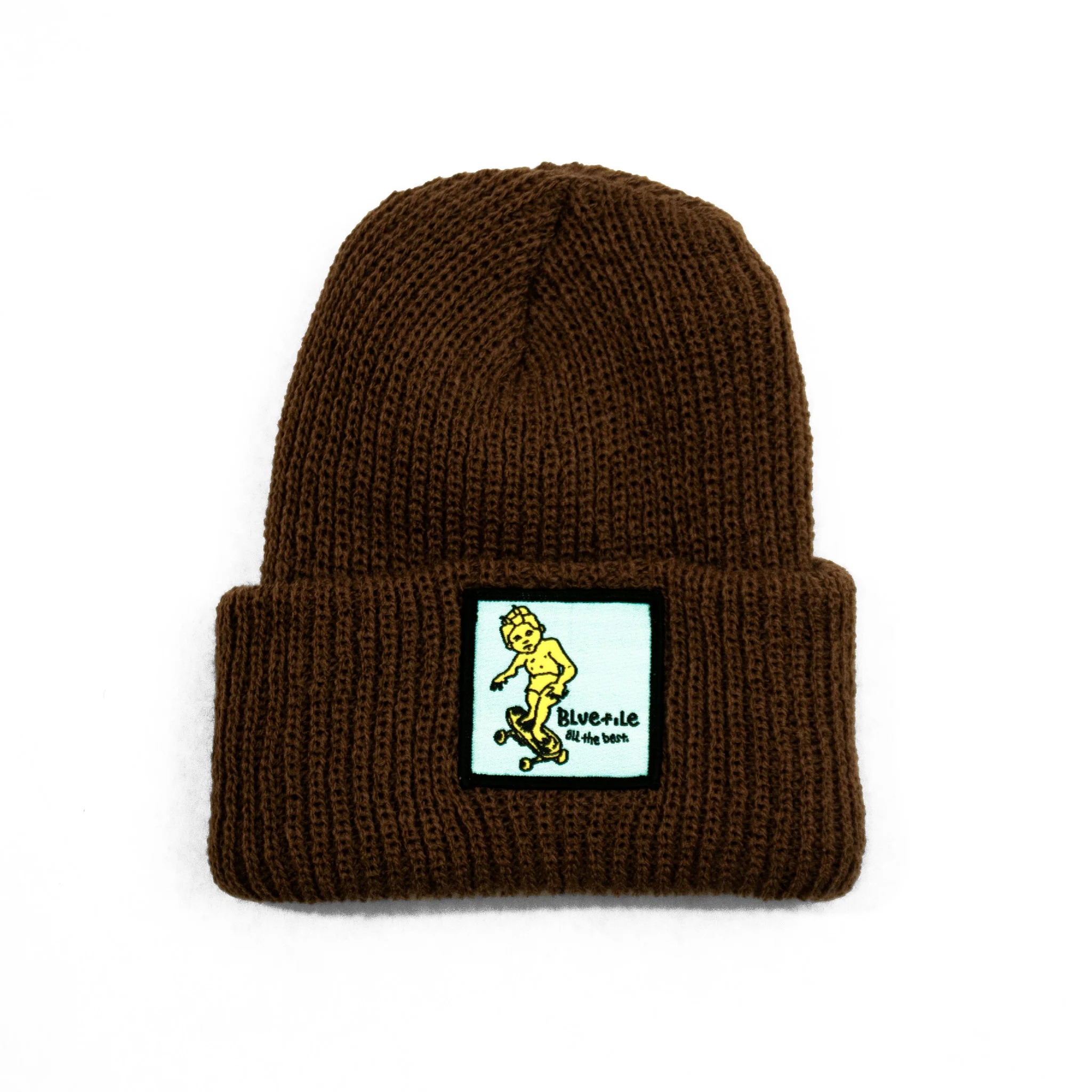 BLUETILE X GONZ SKETCHY PATCH BEANIE BROWN