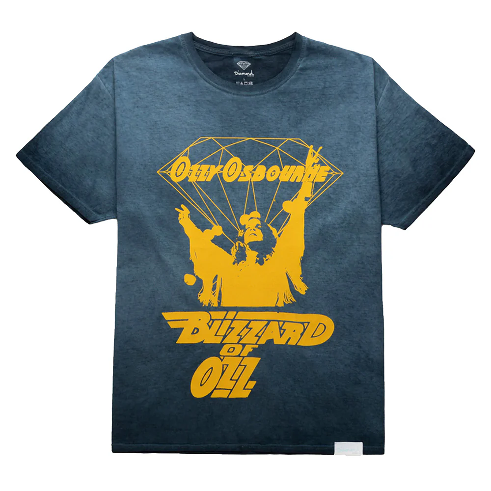 DIAMOND X OZZY DARK IDOL OIL WASH TEE NAVY