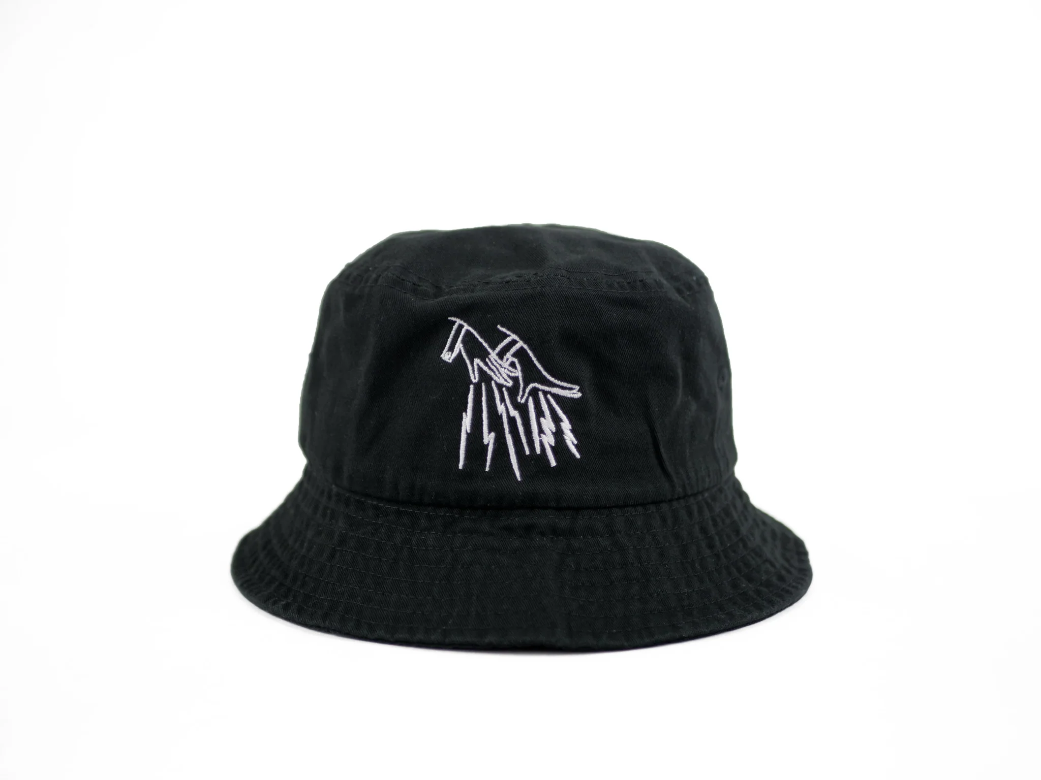 FAKE JUNK LOGO BUCKET HAT BLACK