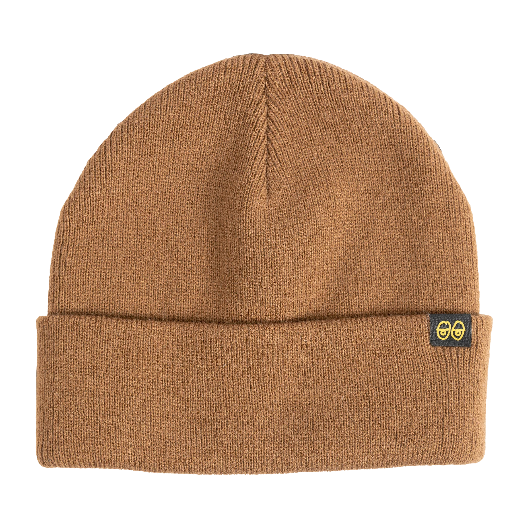 KROOKED EYES CLIP CUFF BEANIE BROWN/YELLOW