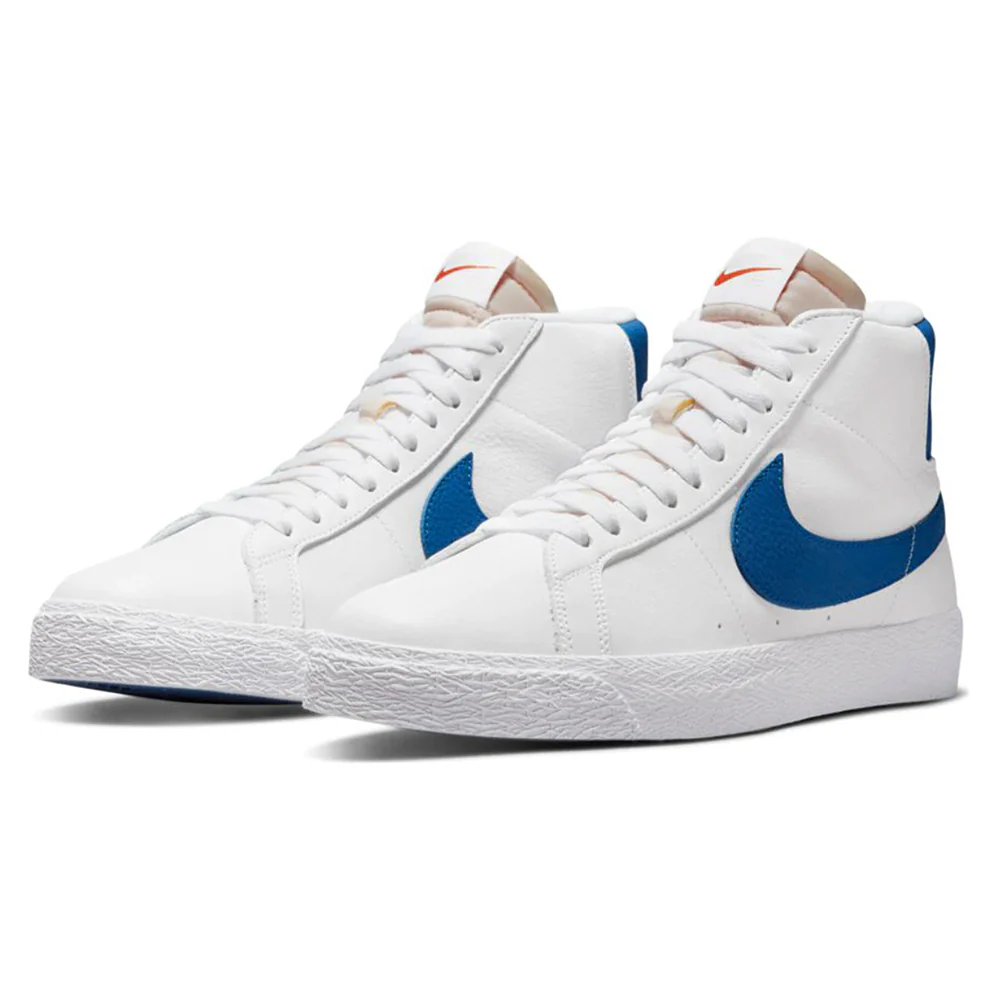 NIKE SB BLAZER MID ORANGE LABEL WHITE / VARSITY ROYAL - Image 2