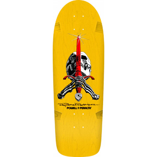 POWELL PERALTA RODRIGUEZ SKULL AND SWORD YELLOW