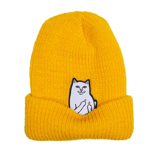 RIP N DIP LORD NERMAL RIBBED BEANIE GOLD - Image 2