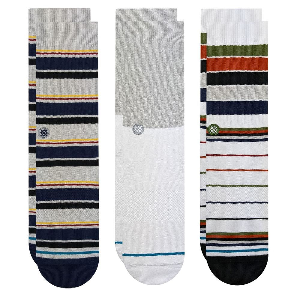 STANCE SOCKS DESTIN 3 PACK GREY LARGE
