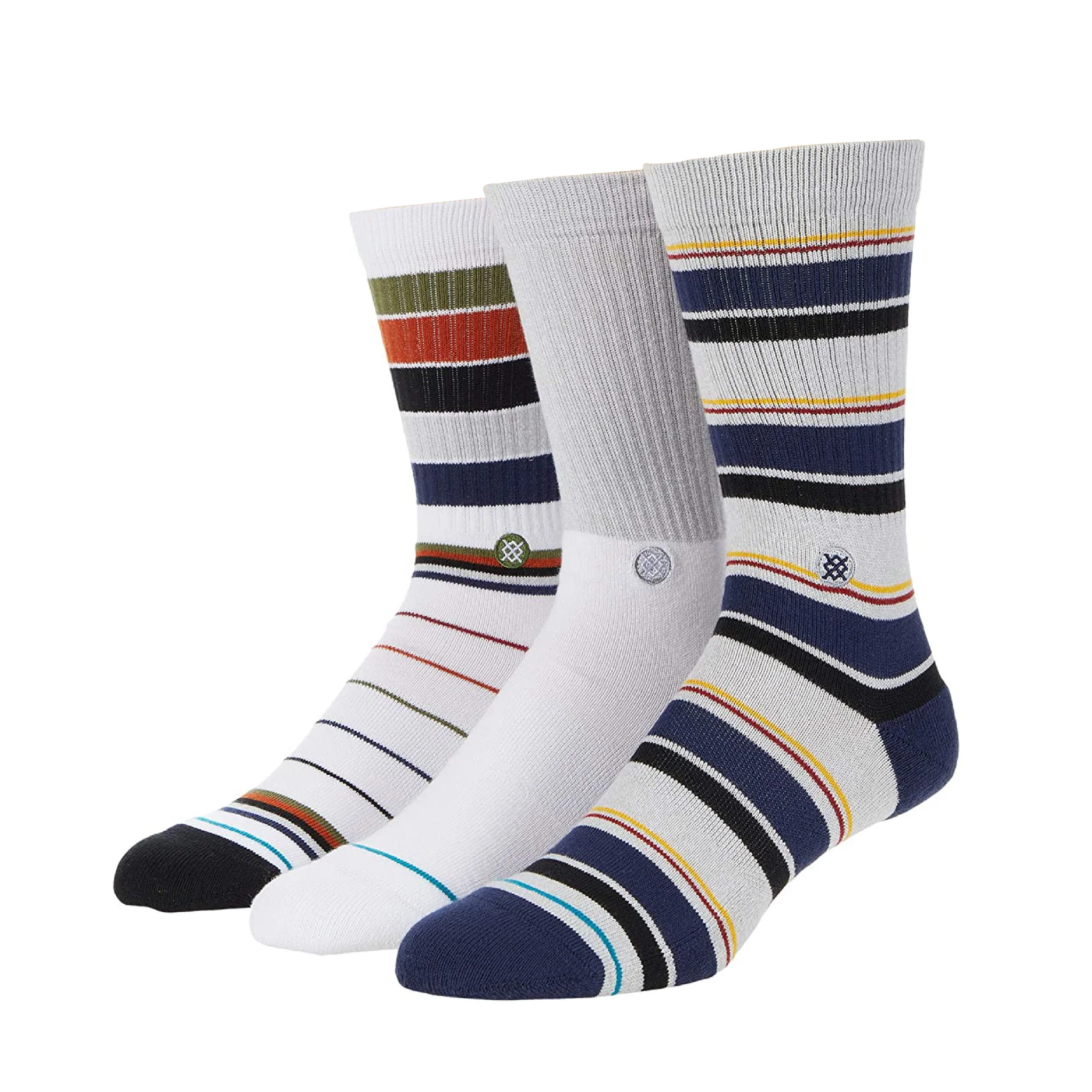 STANCE SOCKS DESTIN 3 PACK GREY LARGE - Image 2