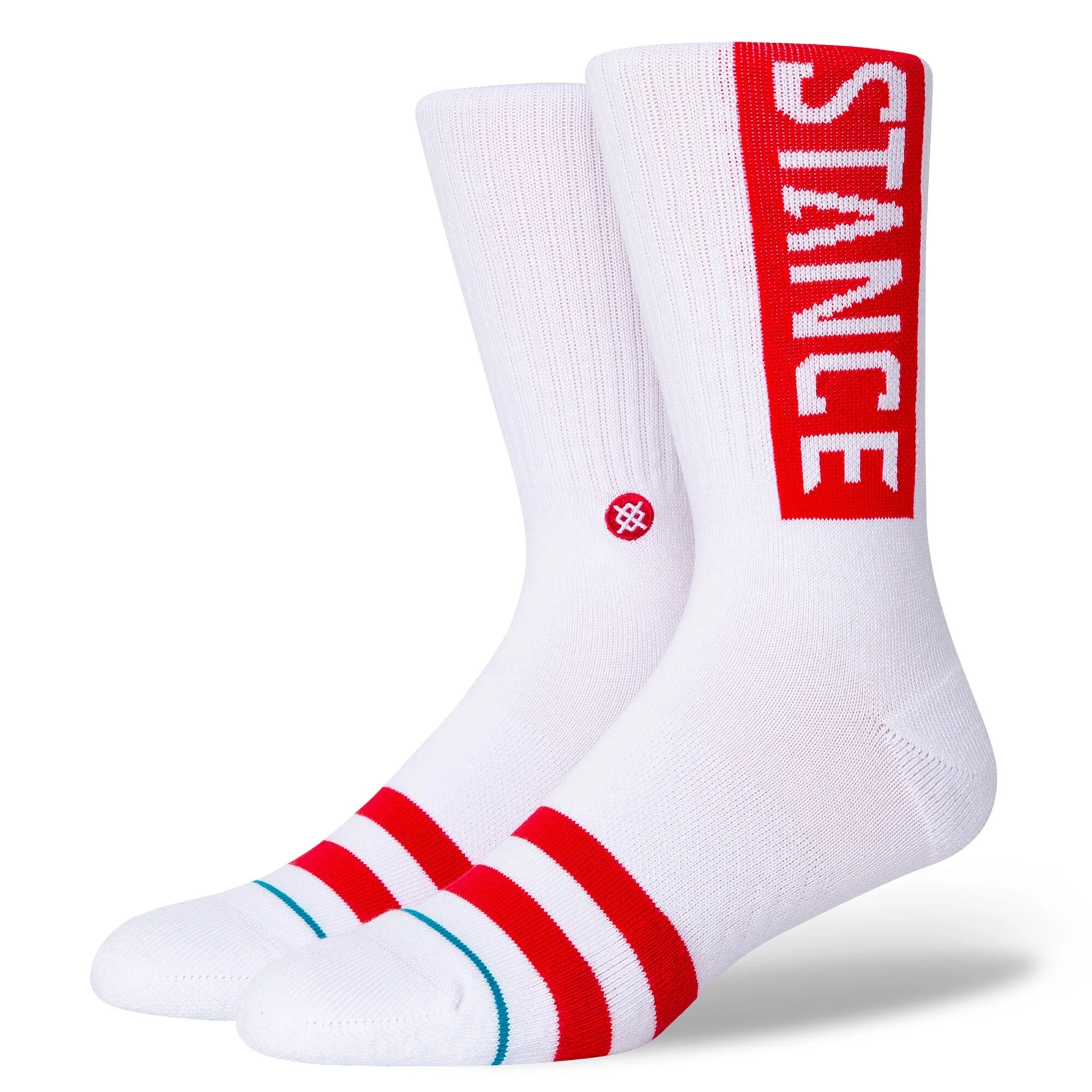 STANCE SOCKS OG WHITE/RED LARGE