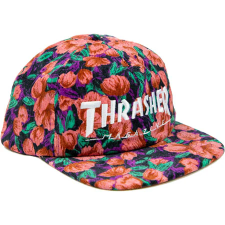 THRASHER MAG LOGO SNAPBACK PINK FLORAL