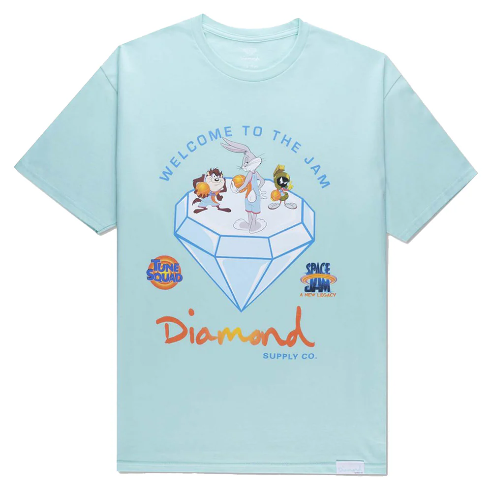 DIAMOND x SPACE JAM WELCOME TO THE JAM TEE DIAMOND BLUE