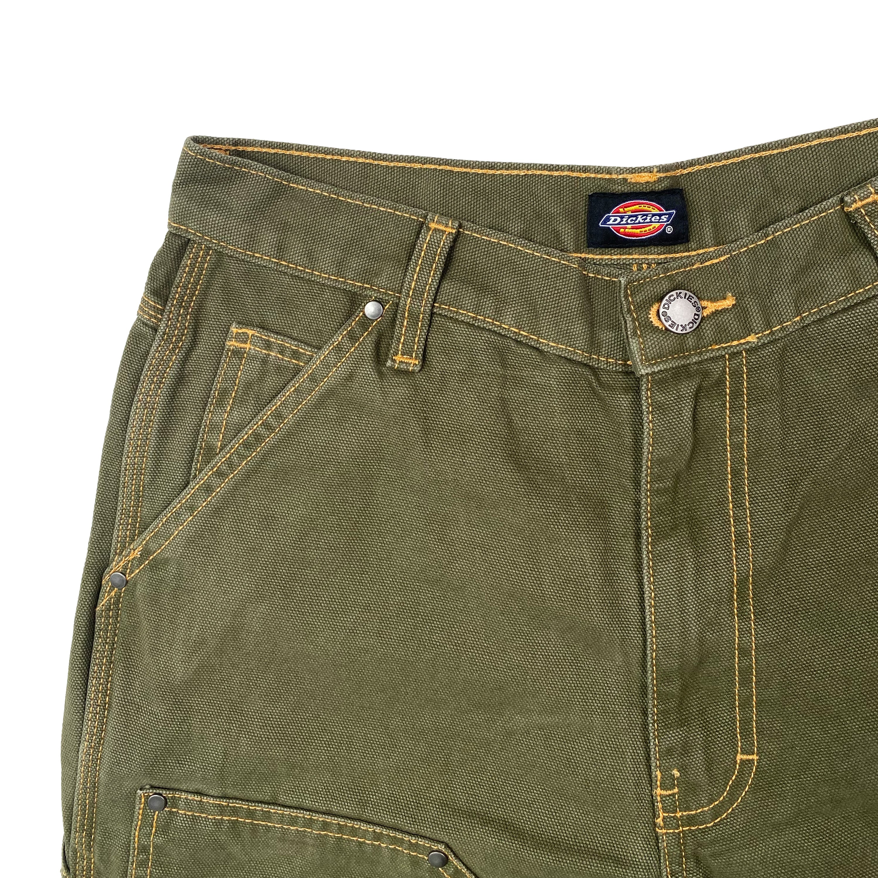 DICKIES DOUBLE KNEE DUCK CANVAS PANT STONEWASHED GREEN / NUGGET - Image 3