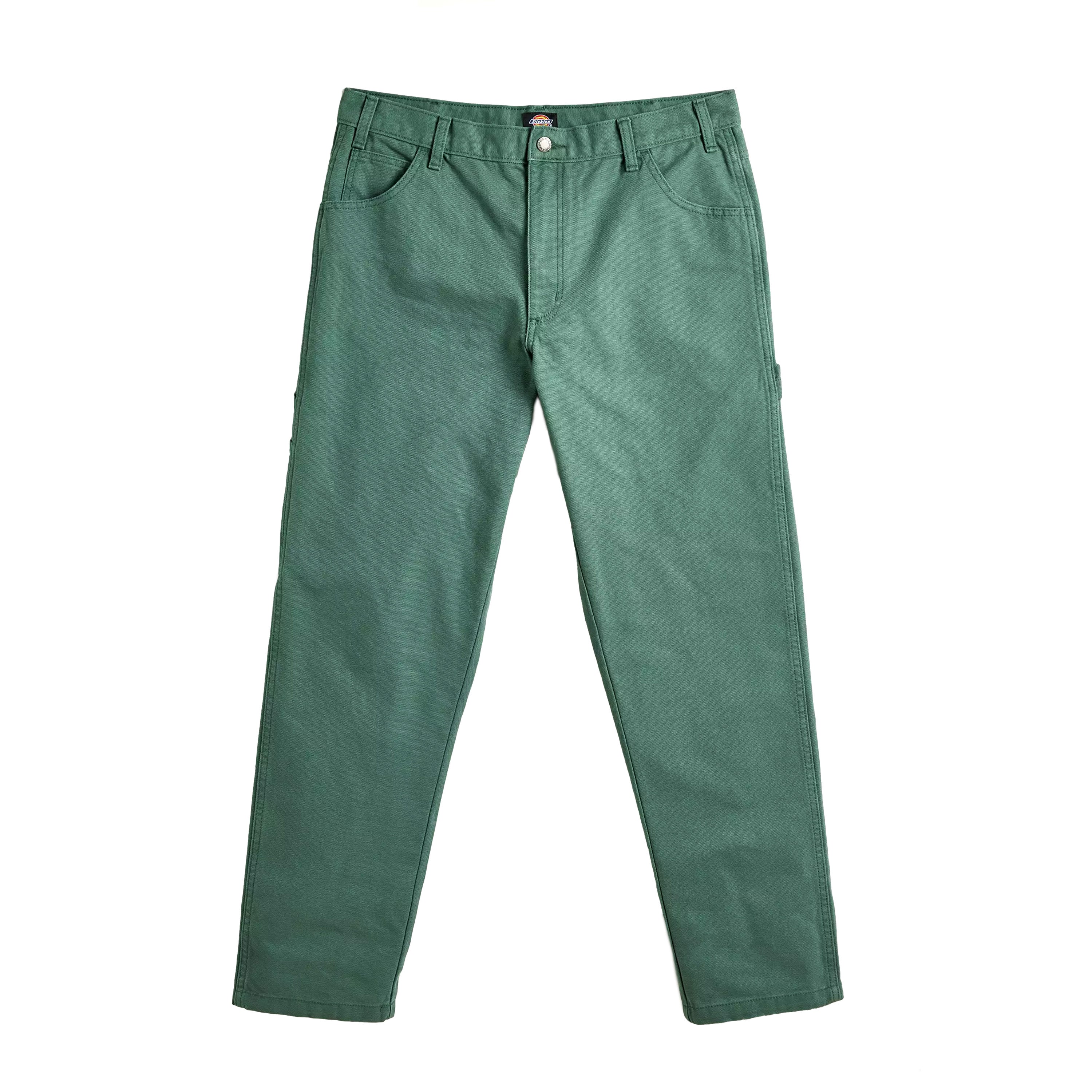DICKIES DUCK CANVAS CARPENTER PANT DARK FOREST WASHED