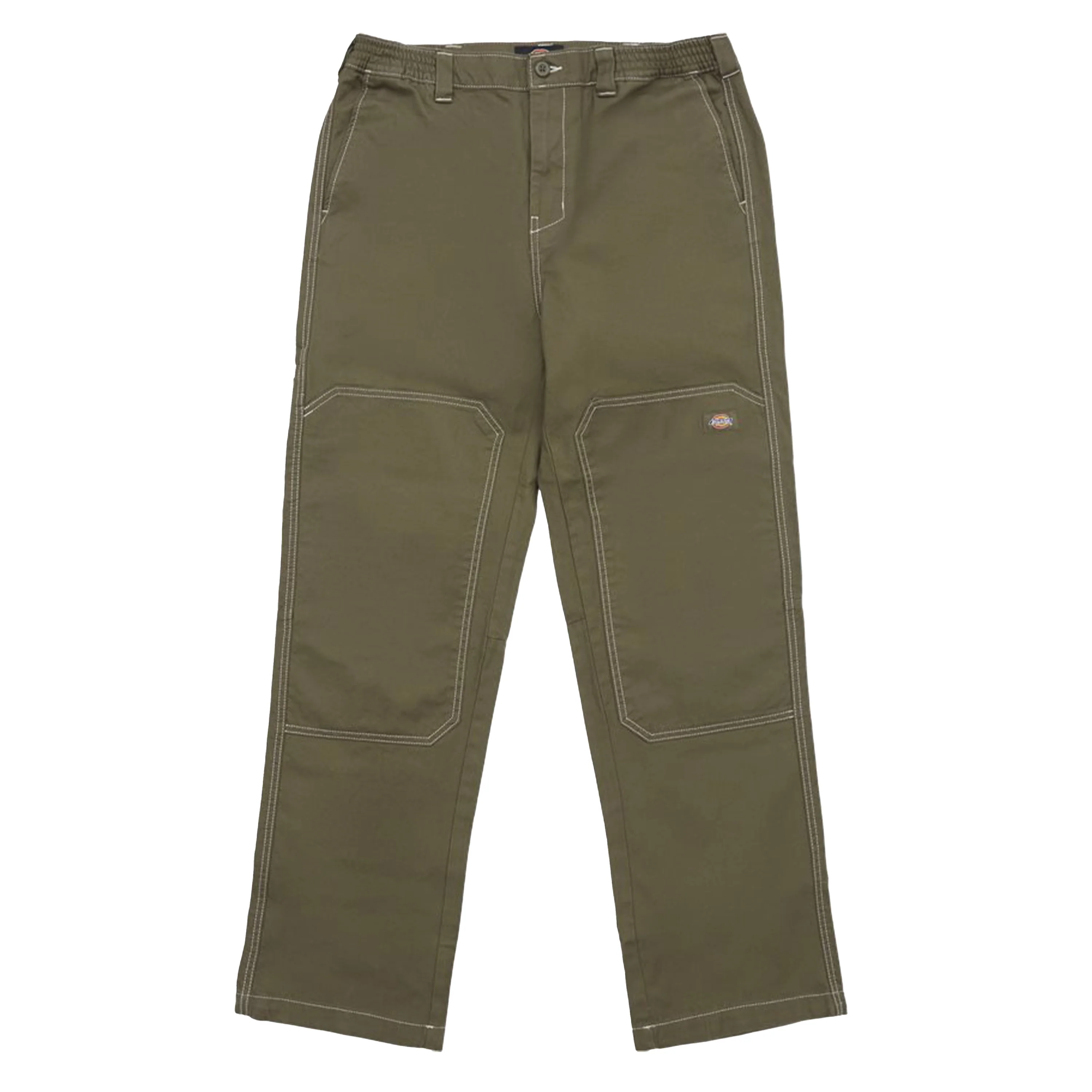 DICKIES FLORALA DOUBLE KNEE TWILL PANT MILITARY GREEN