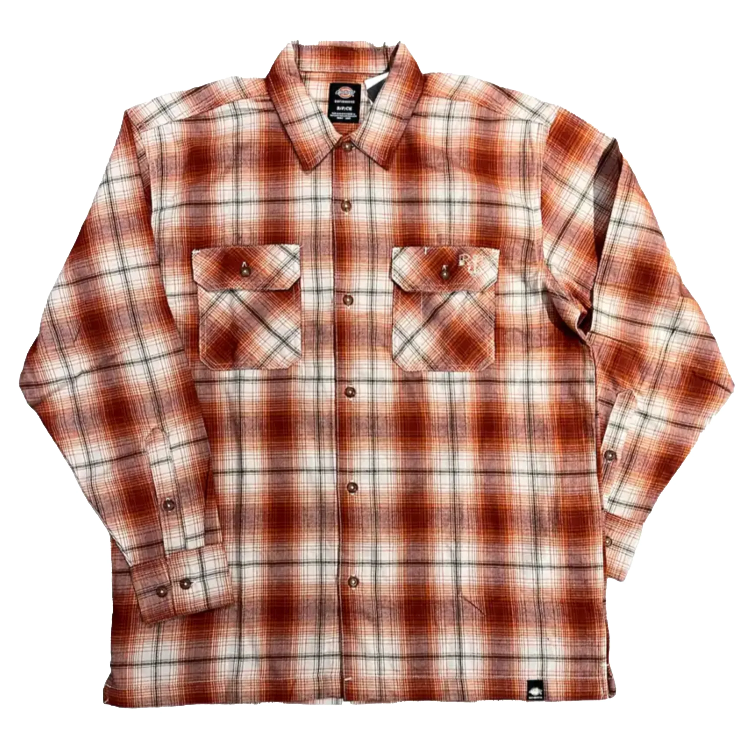 DICKIES RONNIE SANDOVAL BRUSHED FLANNEL SHIRT BURNT OMBRE